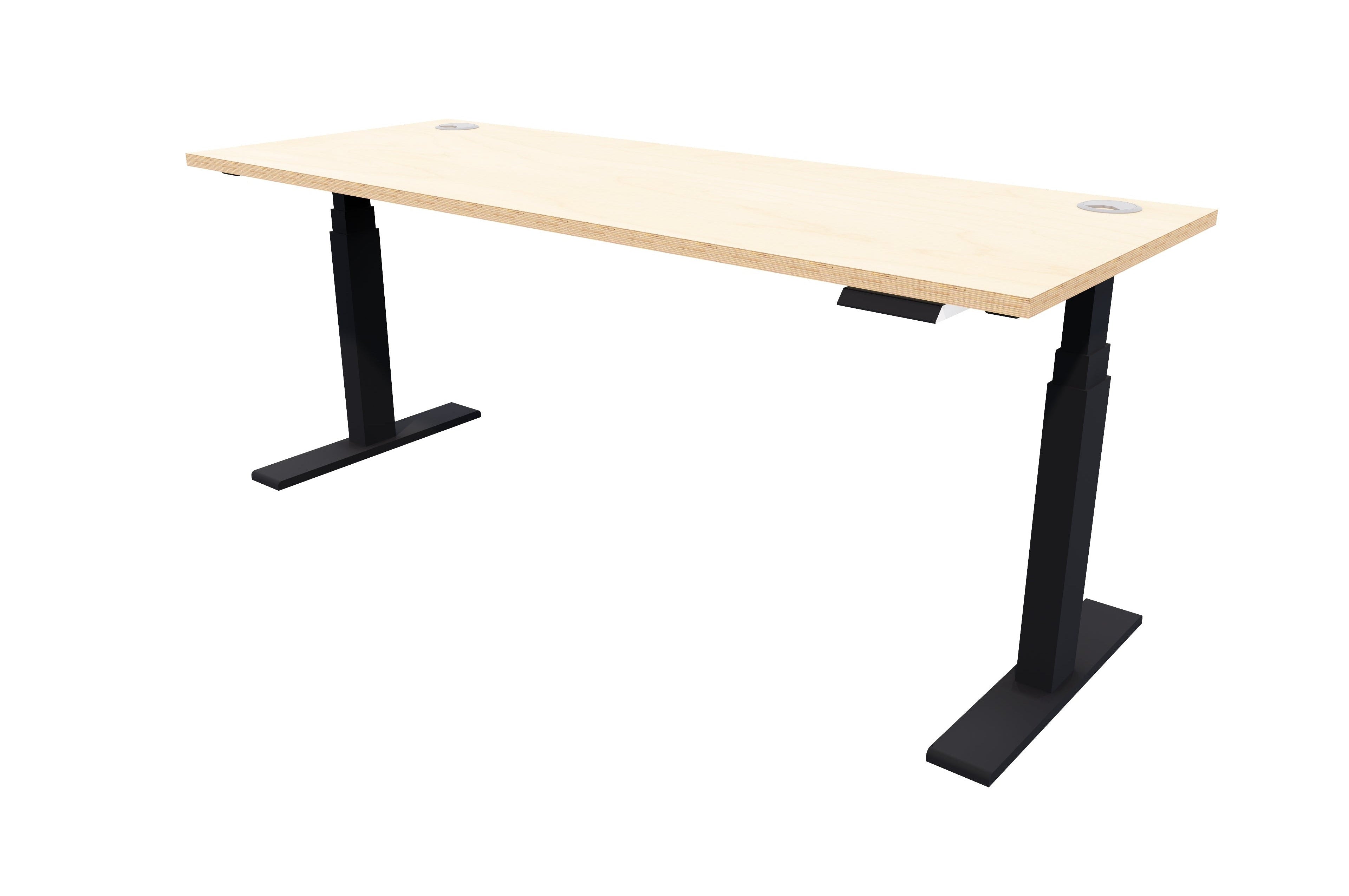 Zealand Electric Standing Desk 1500x700 Black Premium Ply