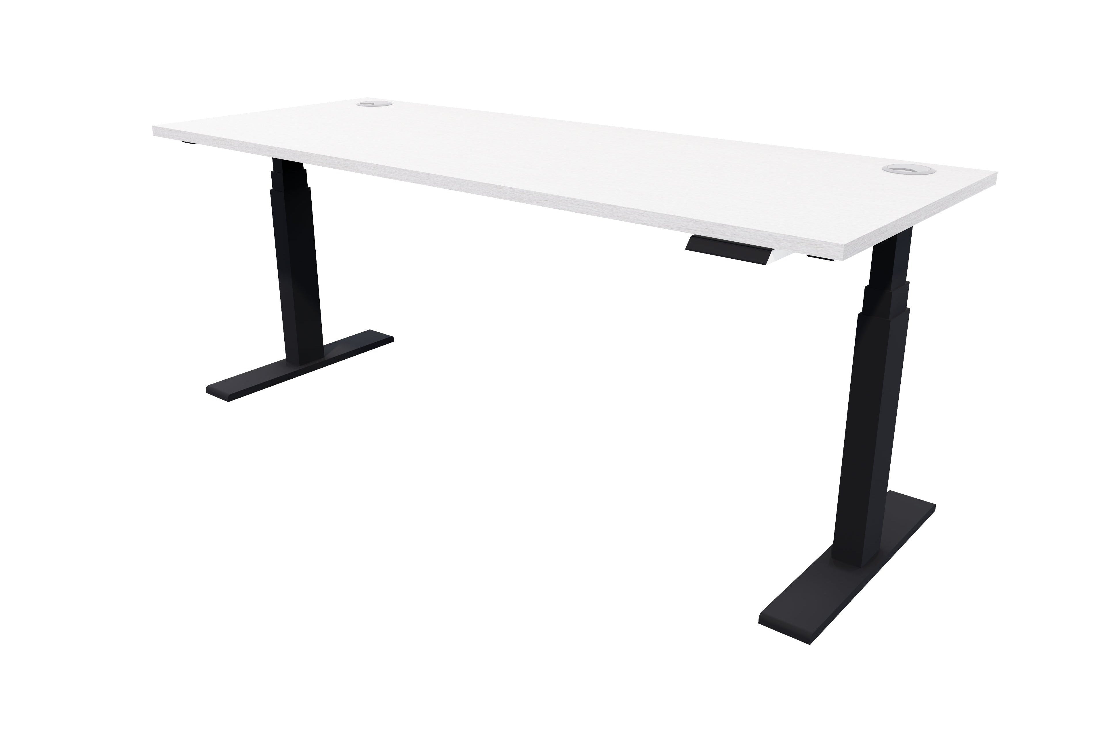 Zealand Electric Standing Desk 1500x700 Black Silver Haze
