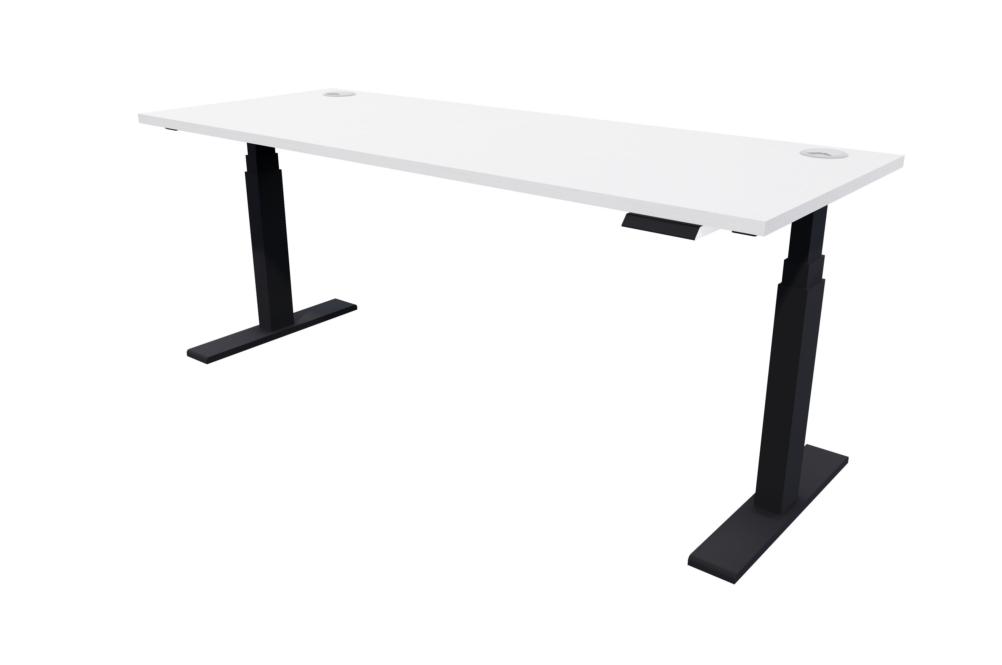 Zealand Electric Standing Desk 1500x700 Black Silver Strata