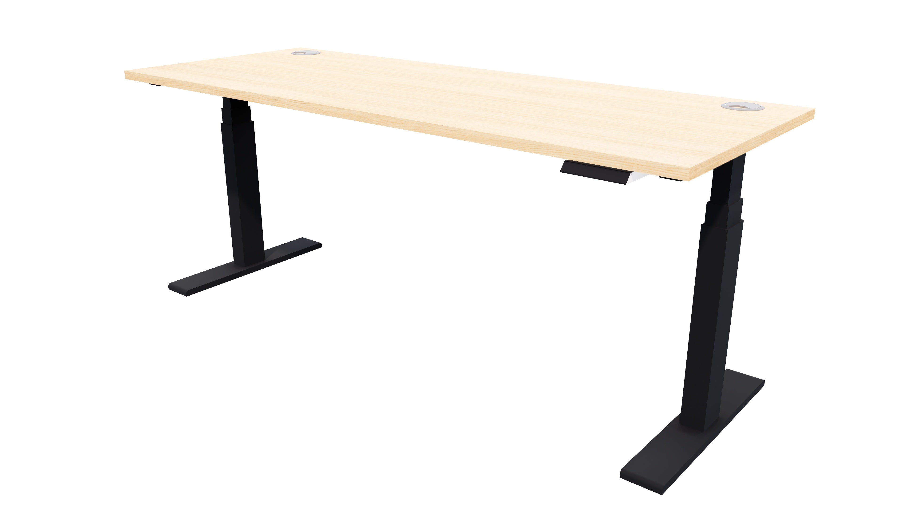 Rise Electric Adjustable Stand Up Desk 1500x700 Sublime Teak