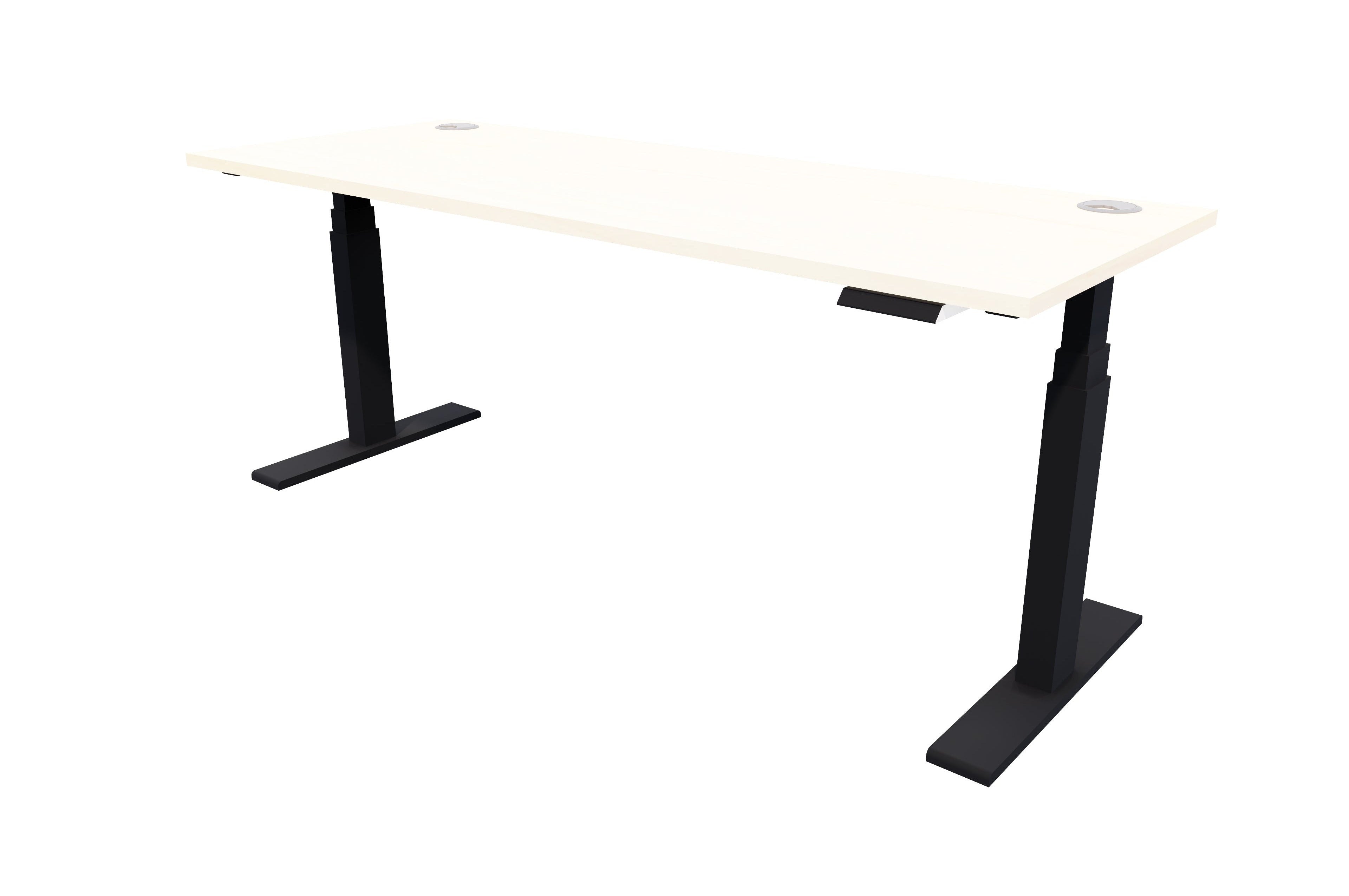 Zealand Electric Standing Desk 1500x700 Black Washed Maple