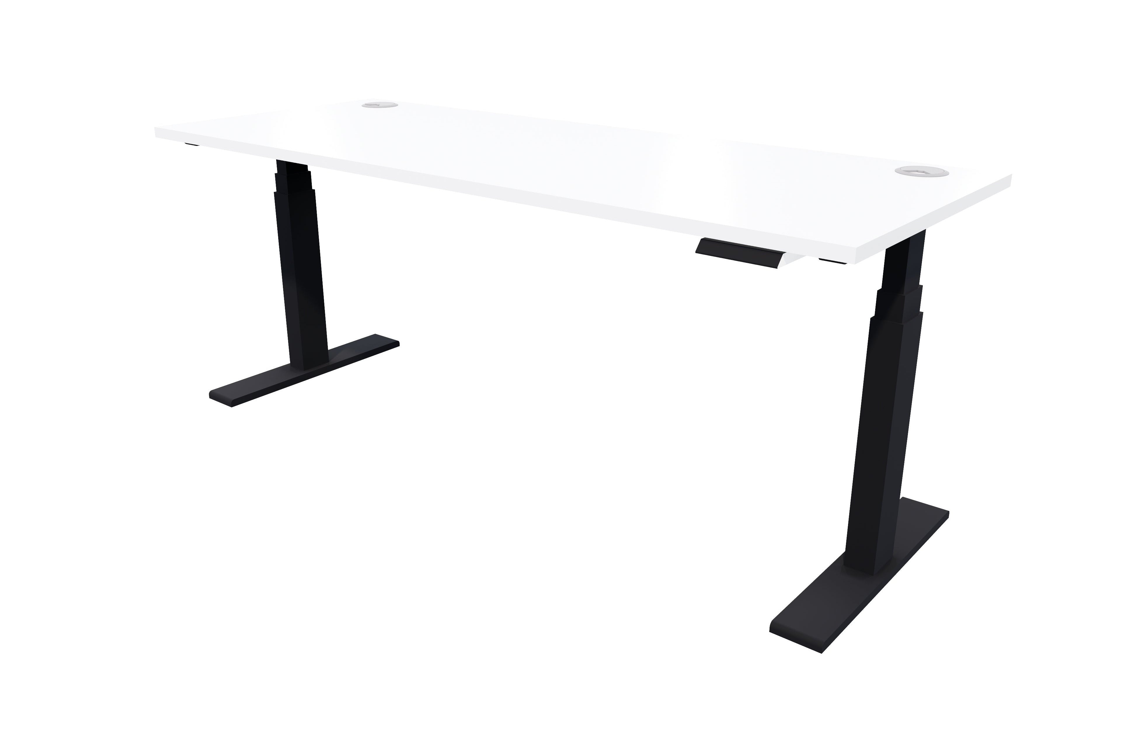 Zealand Electric Standing Desk 1500x700 Black White