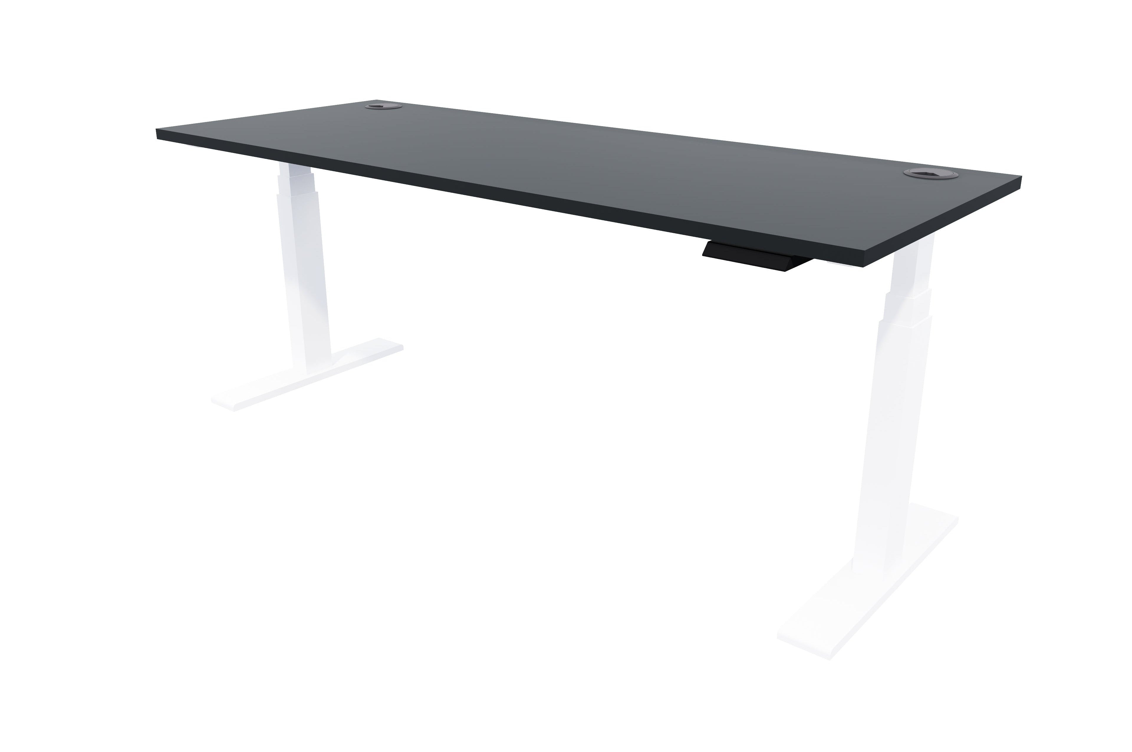 Zealand Electric Standing Desk 1500x700 White Carbon