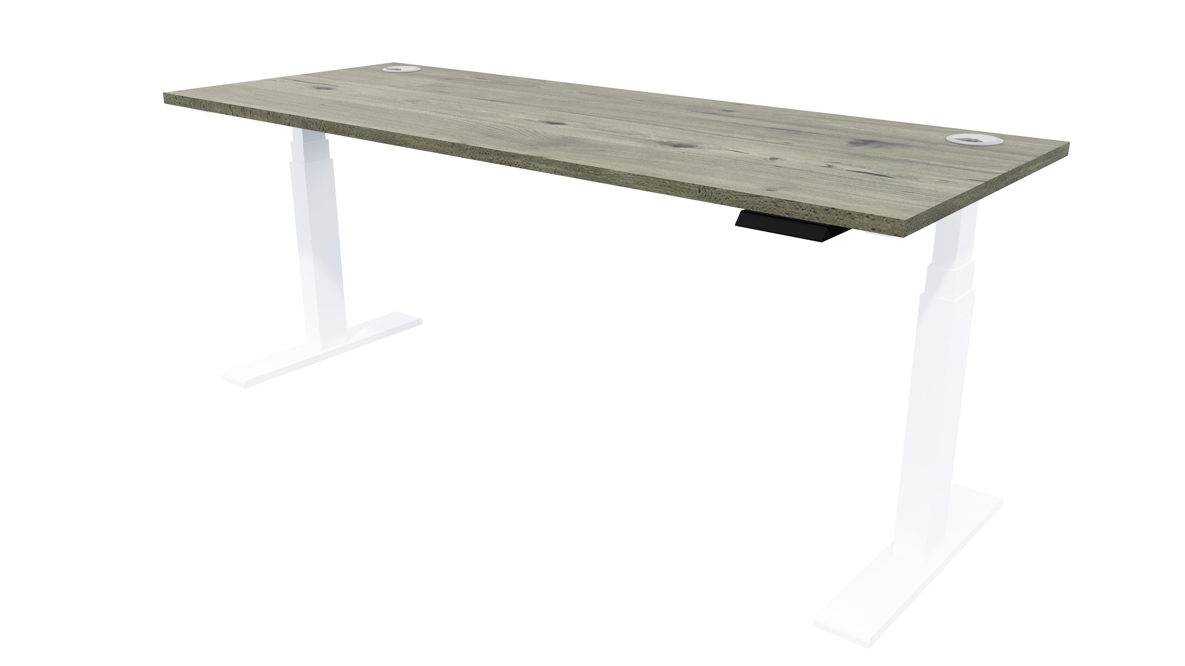 Zealand Electric Standing Desk 1500x700 White Coronet Beech