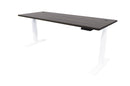 Zealand Electric Standing Desk 1500x700 White Dark Oak