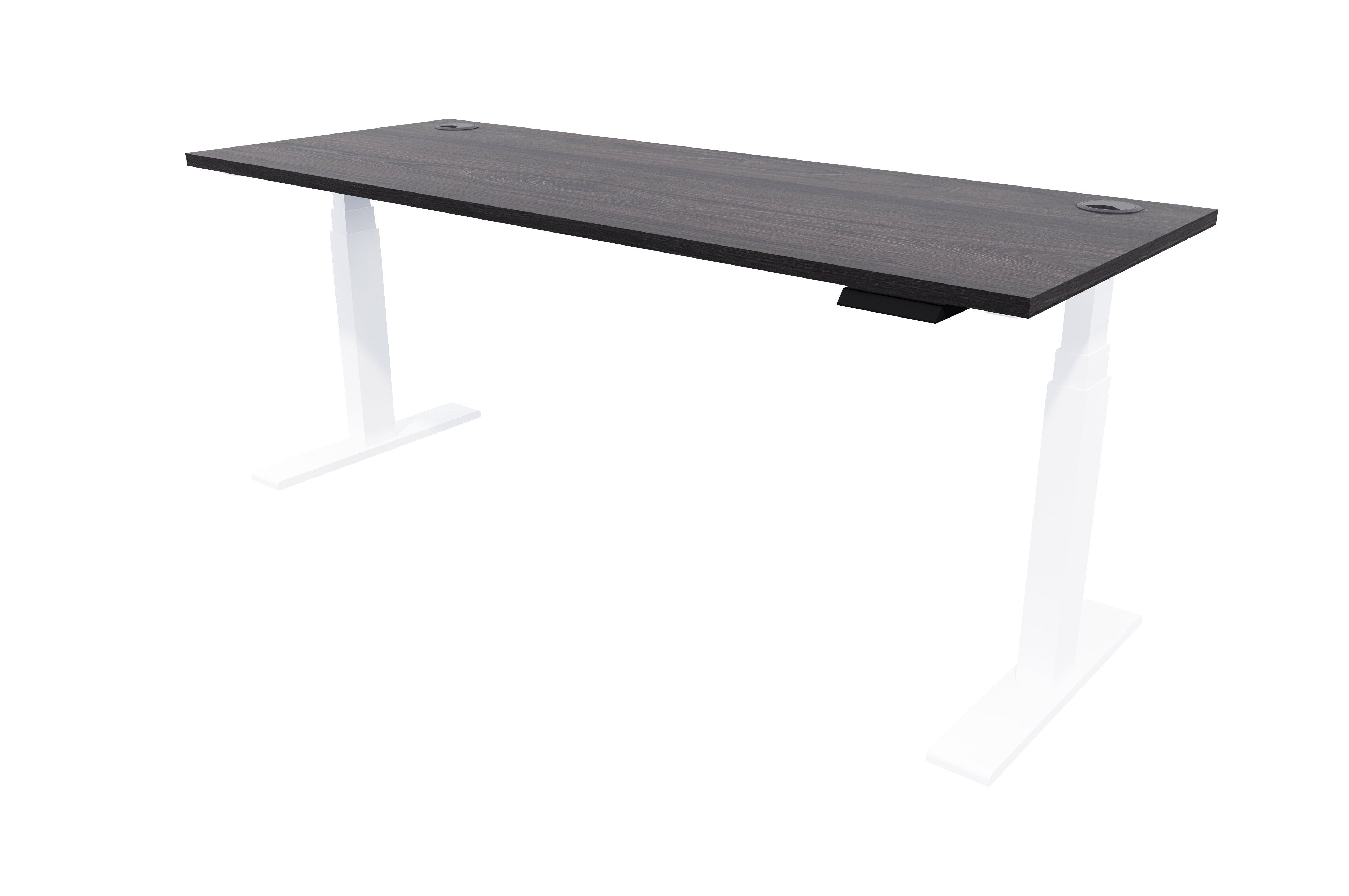 Zealand Electric Standing Desk 1500x700 White Fiordland Elm