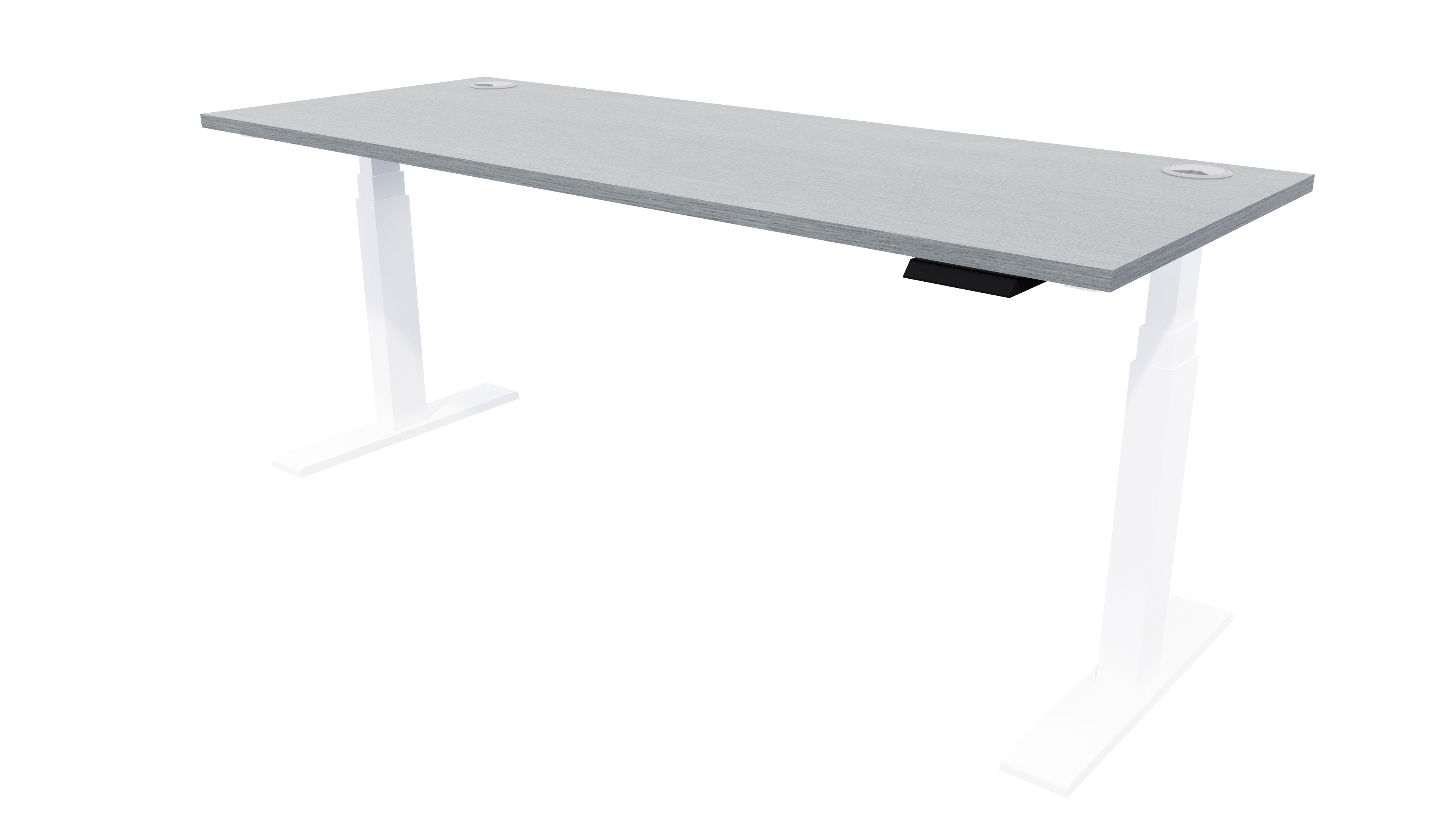Rise Electric Adjustable Stand up Desk White Frame New Graphite