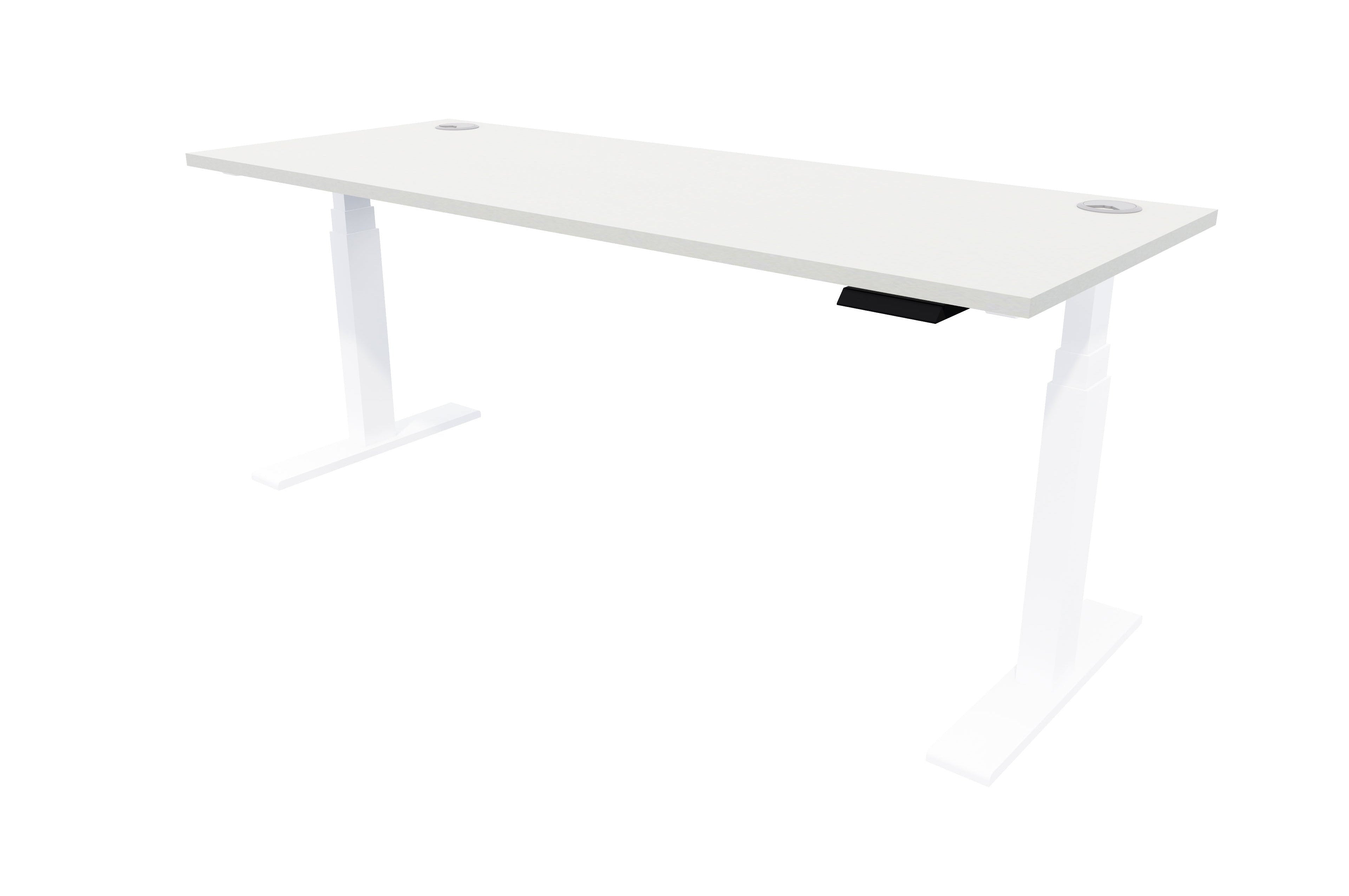 Zealand Electric Standing Desk 1500x700 White Seal Grey