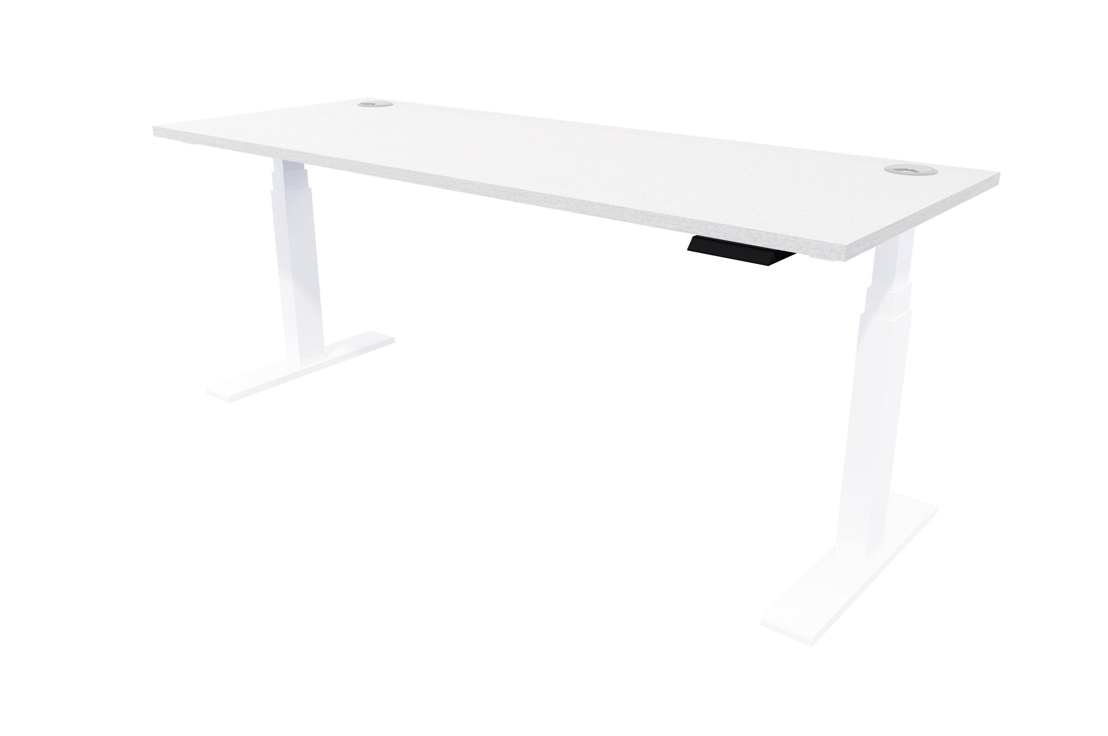 Zealand Electric Standing Desk 1500x700 White Silver Haze