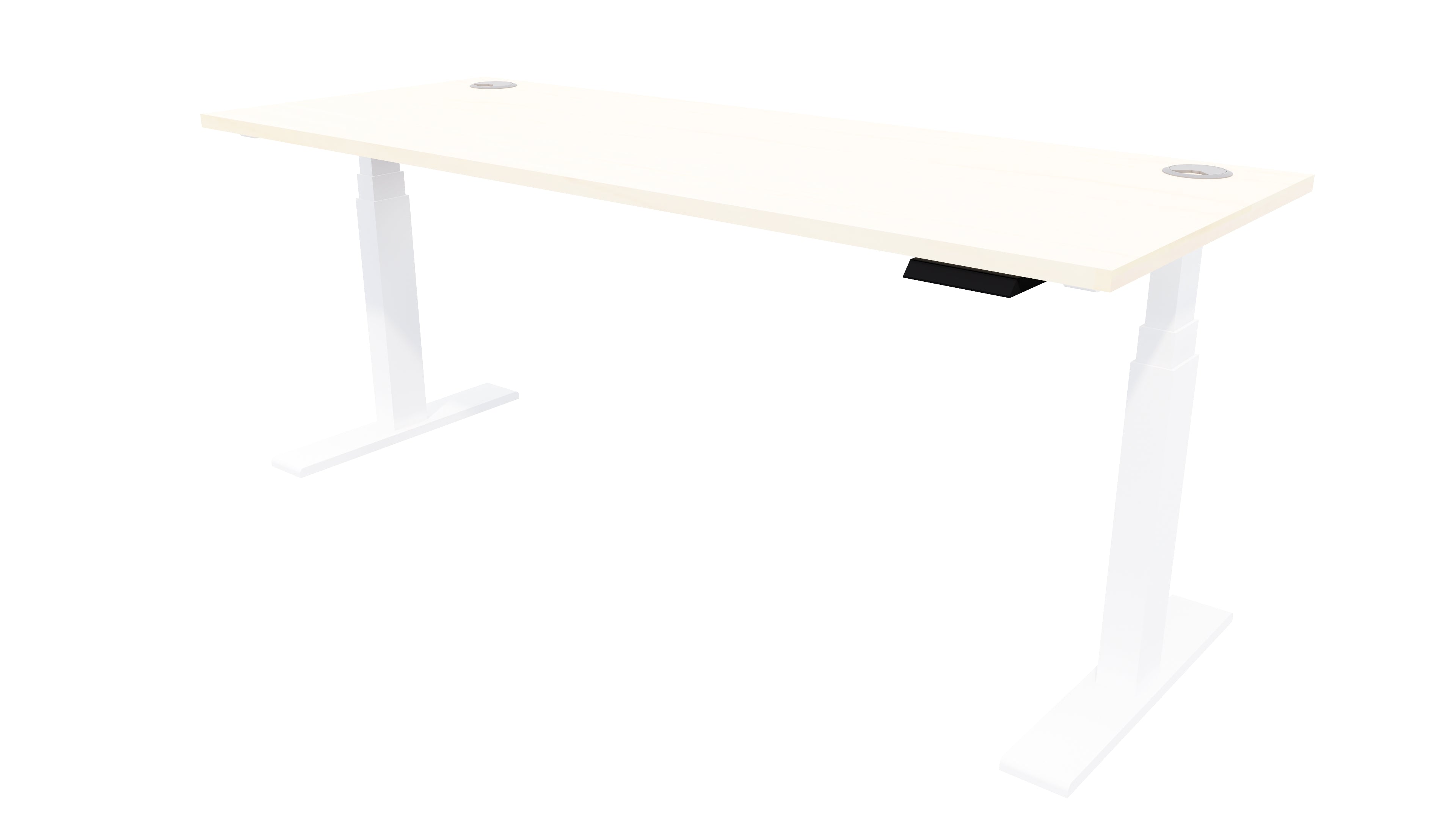 Zealand Electric Standing Desk 1500x700 White Washed Maple