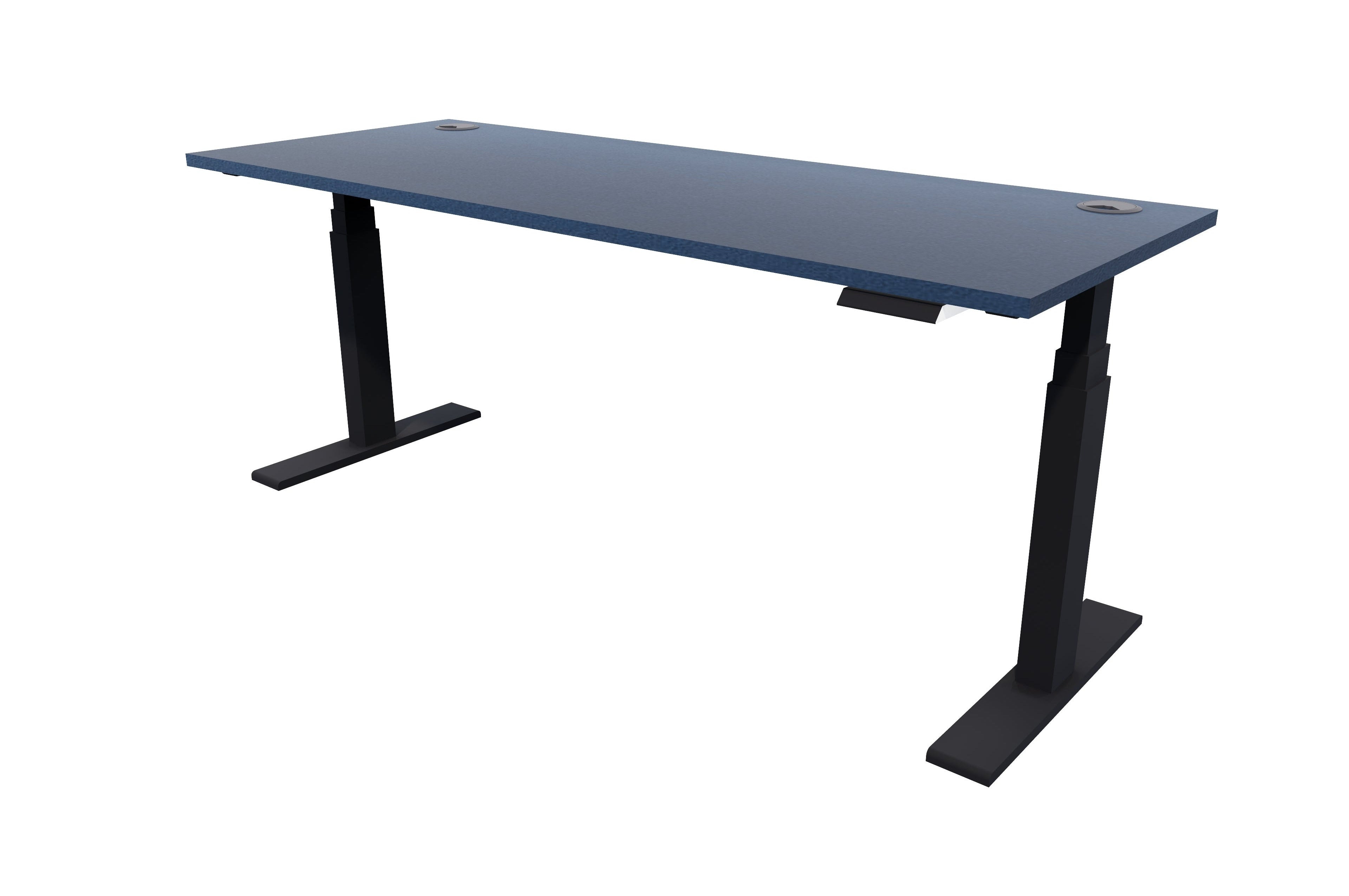 Zealand Electric Standing Desk 1800x700 Black Char Blue