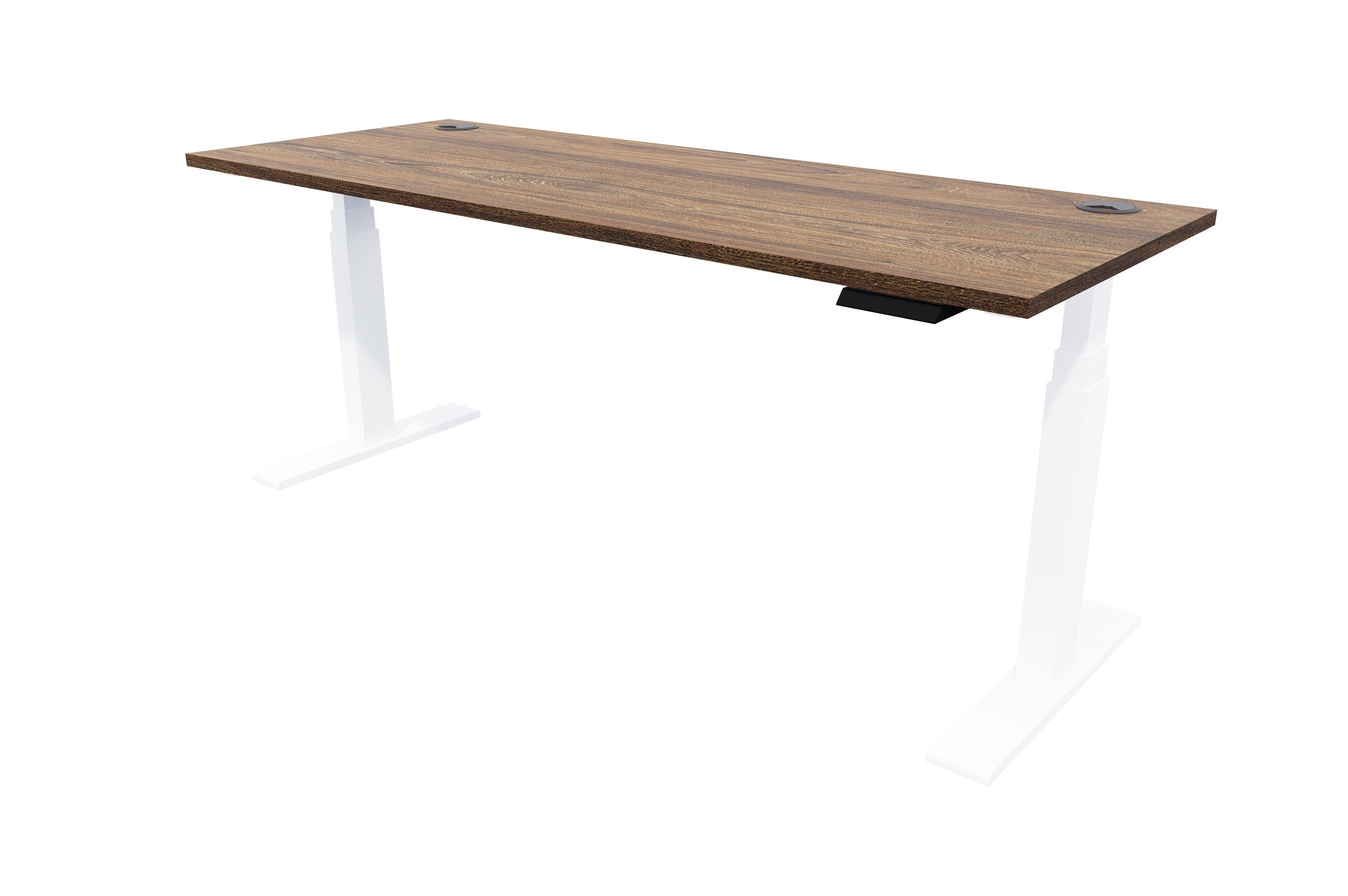 Zealand Electric Standing Desk 1800x700 White Tasman Elm