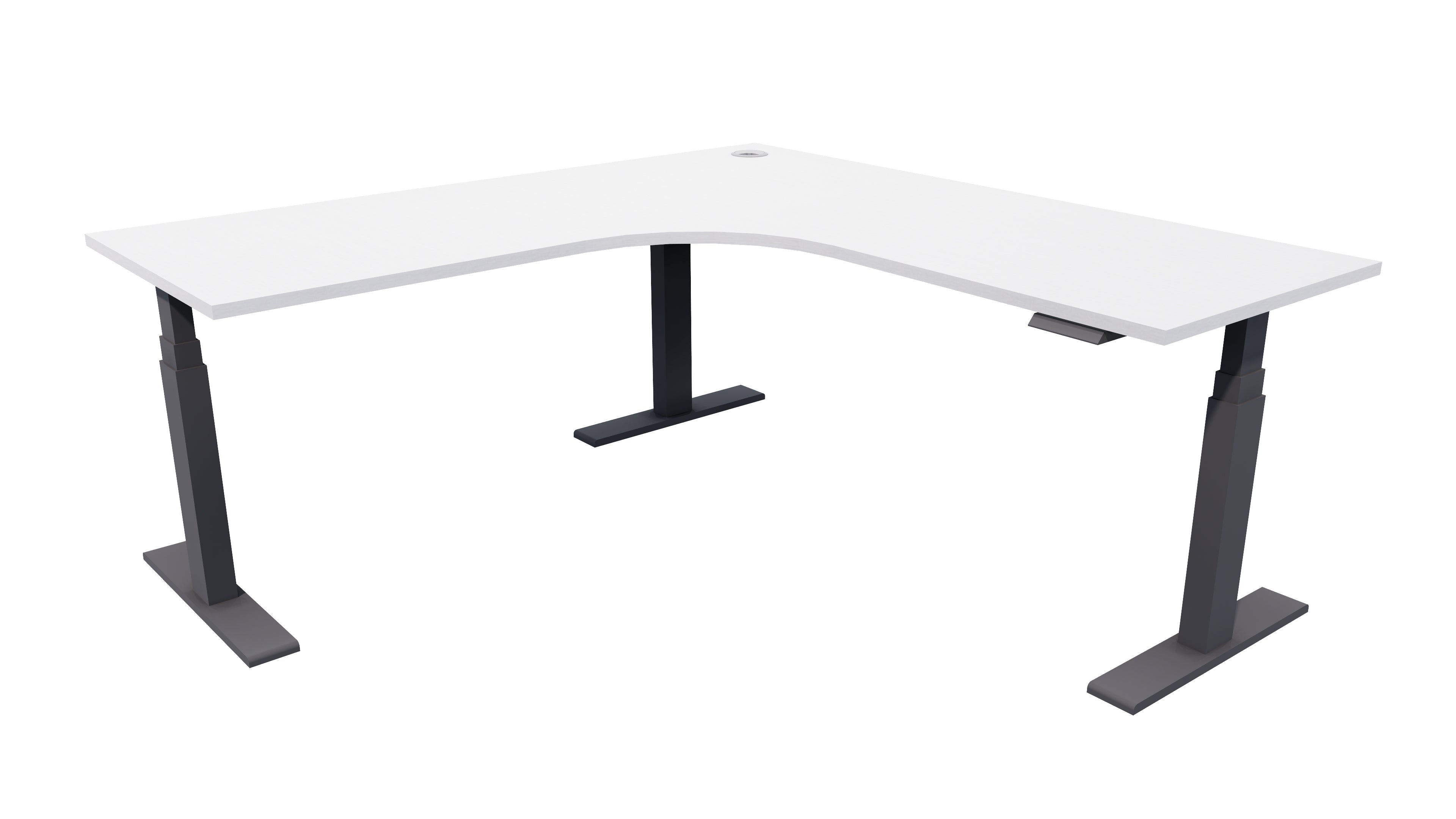 Zealand Electric Workstation 1500x1500x700 Black Silver Strata