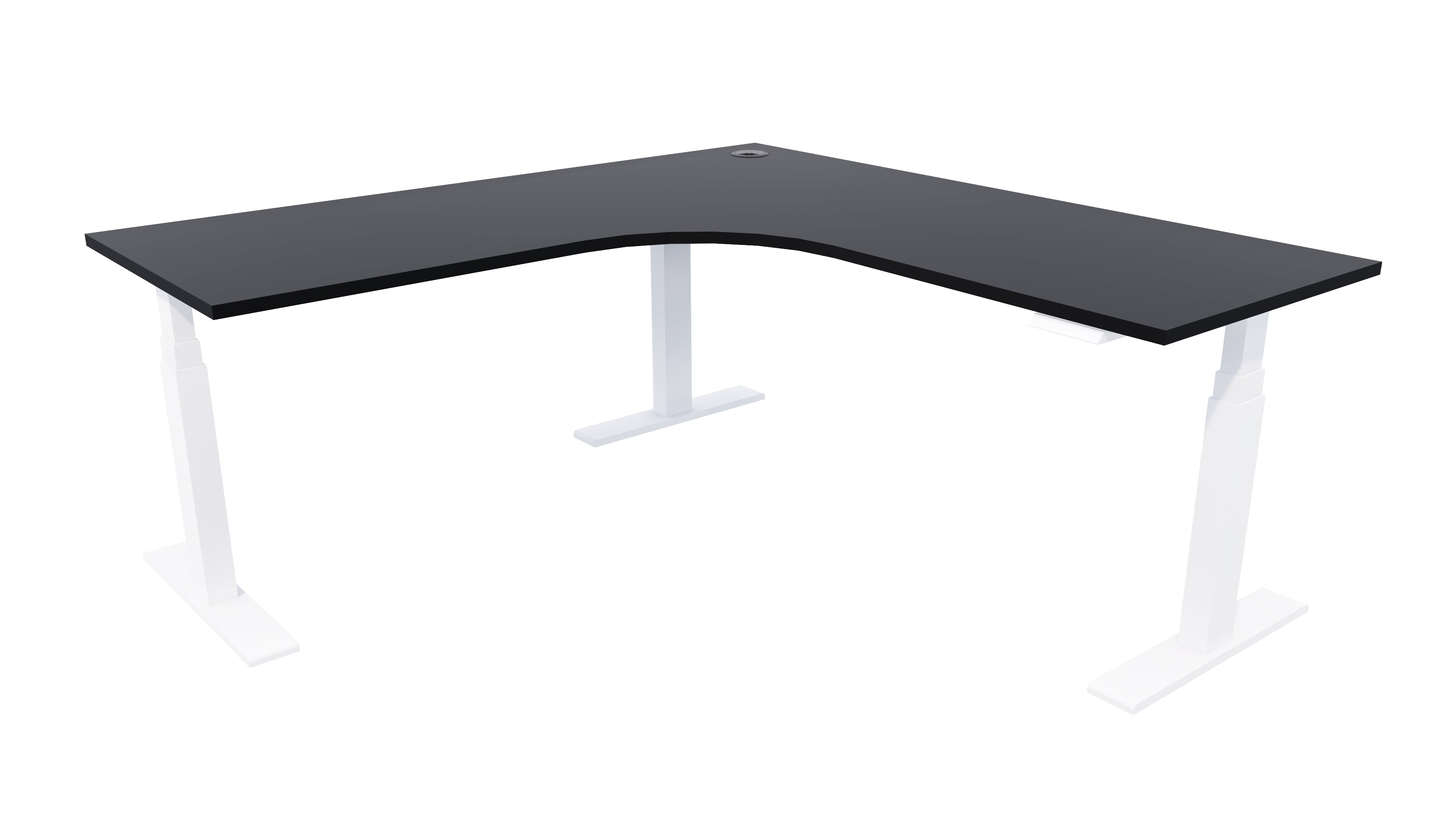 Zealand Electric Workstation 1500x1500x700 White Black
