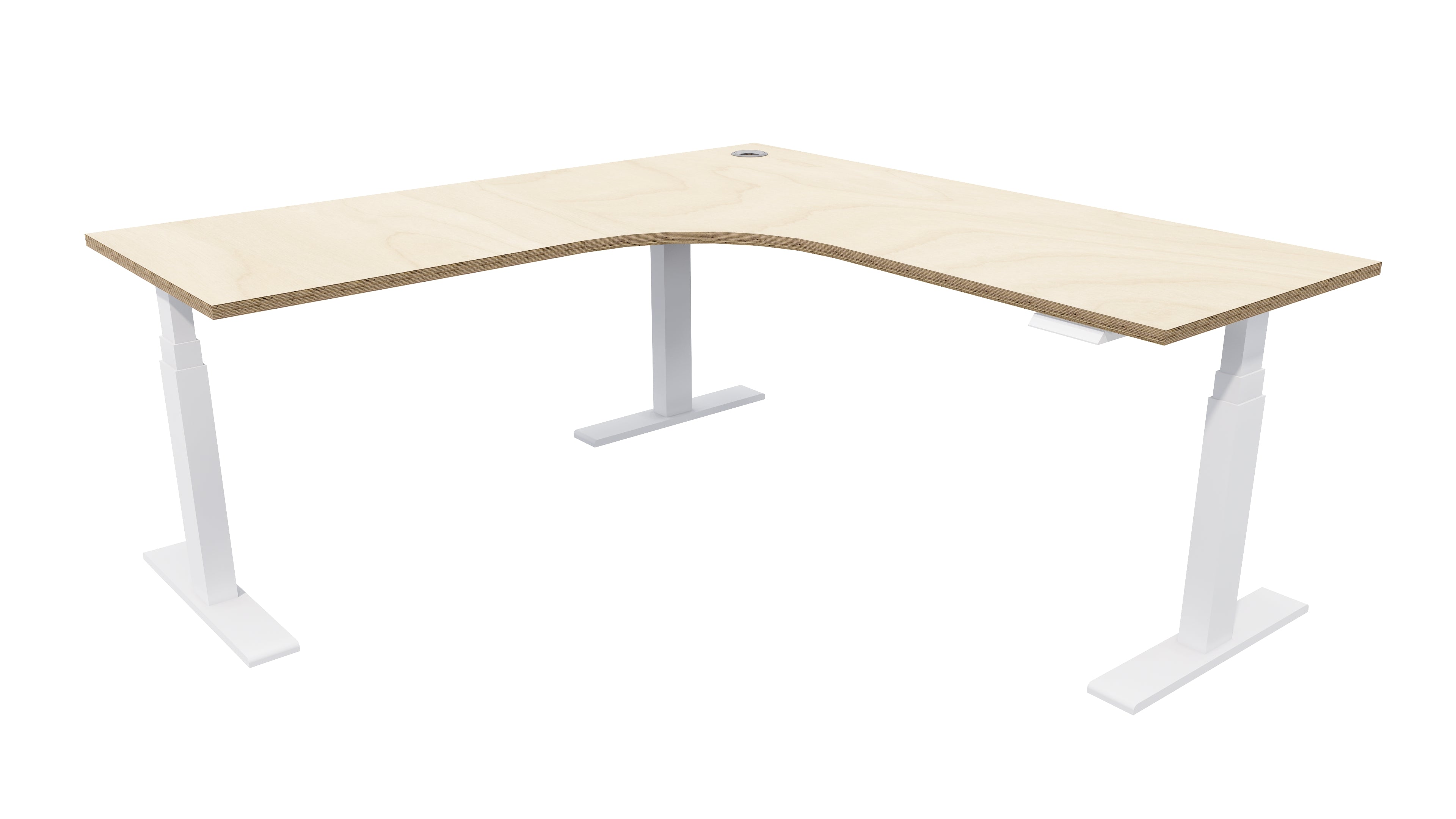 Zealand Electric Workstation 1500x1500x700 White Premium Ply