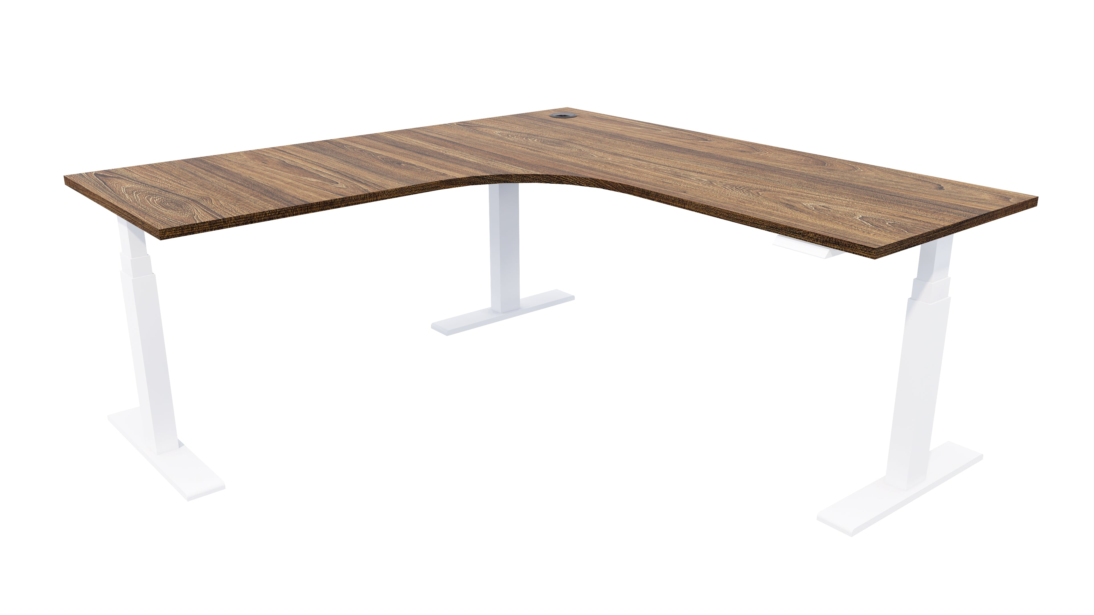 Zealand Electric Workstation 1800x1800x700 White Tasman Elm