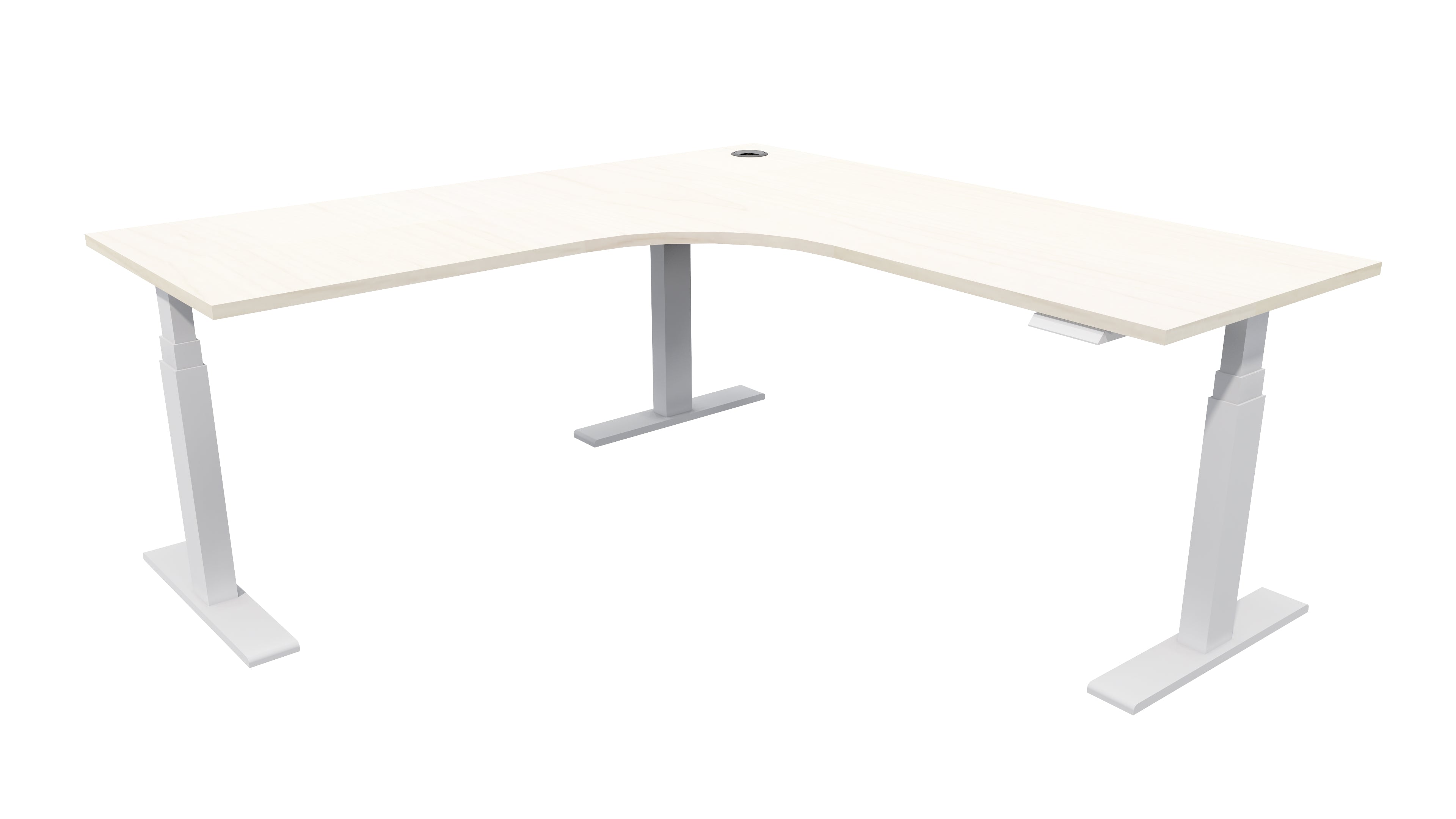 Zealand Electric Workstation 1800x1800x700 White Washed Maple