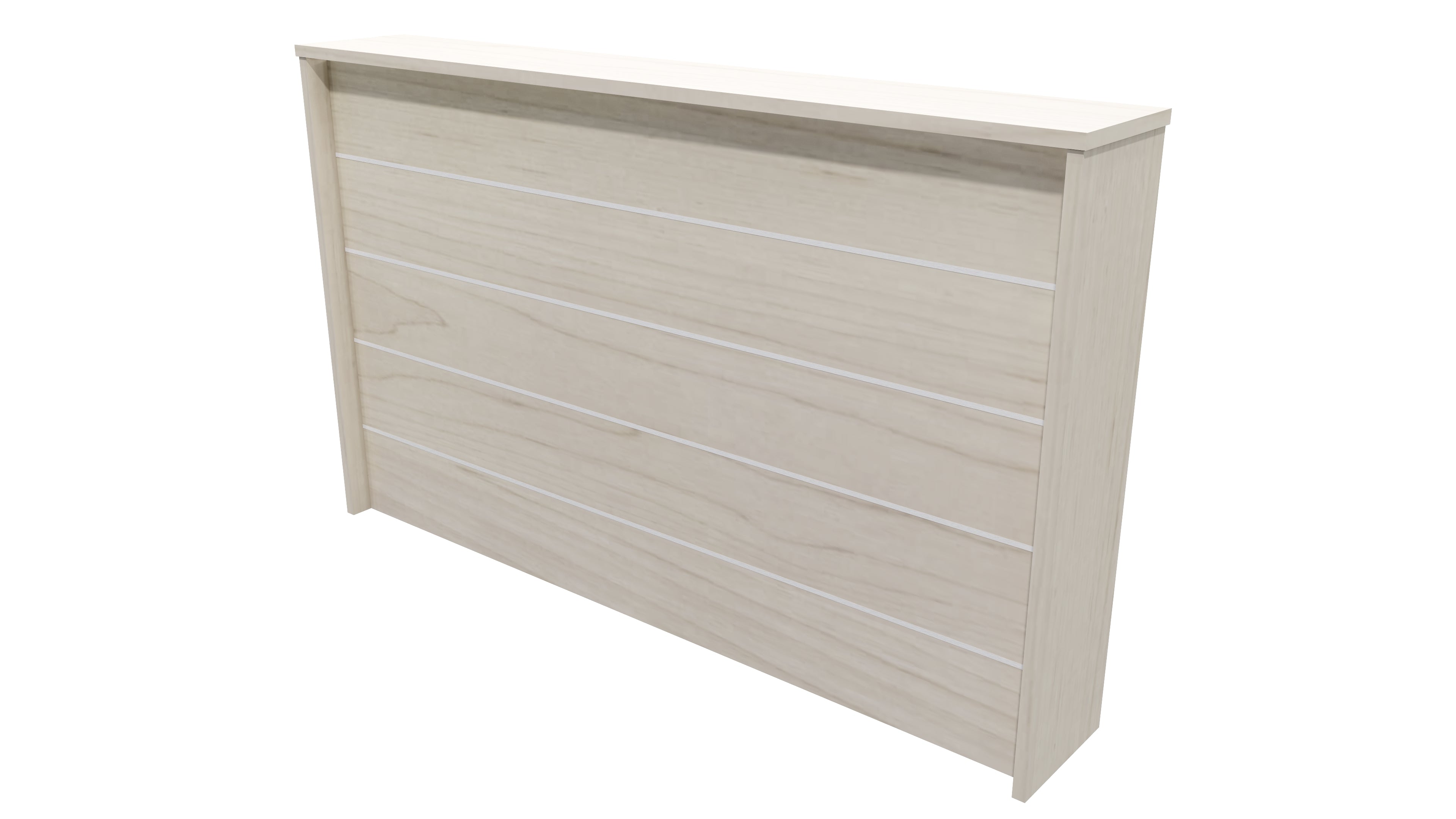 Flute Reception Desk 1700 Washed Maple