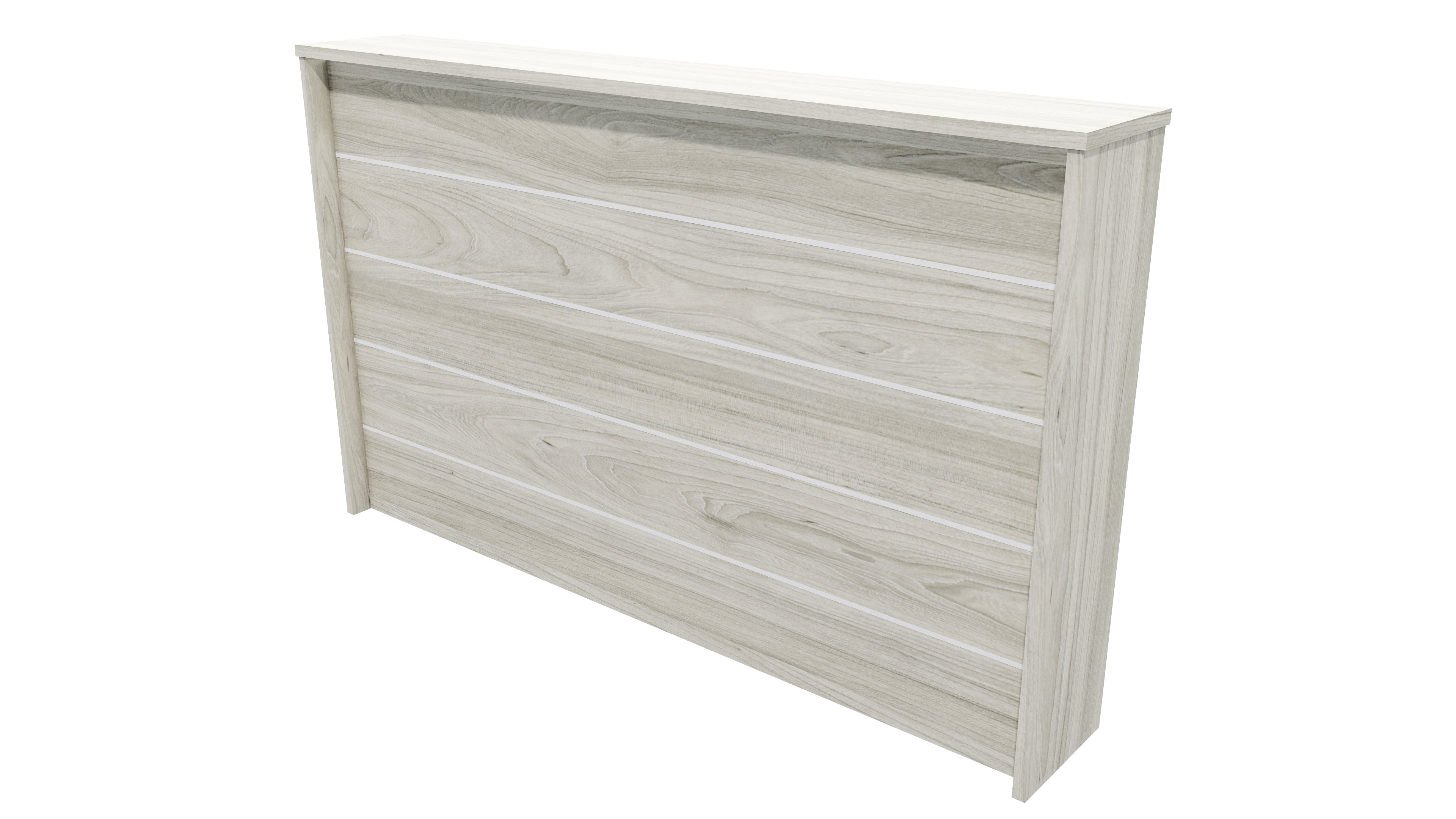 Flute Reception Desk 1800 Coastal Elm