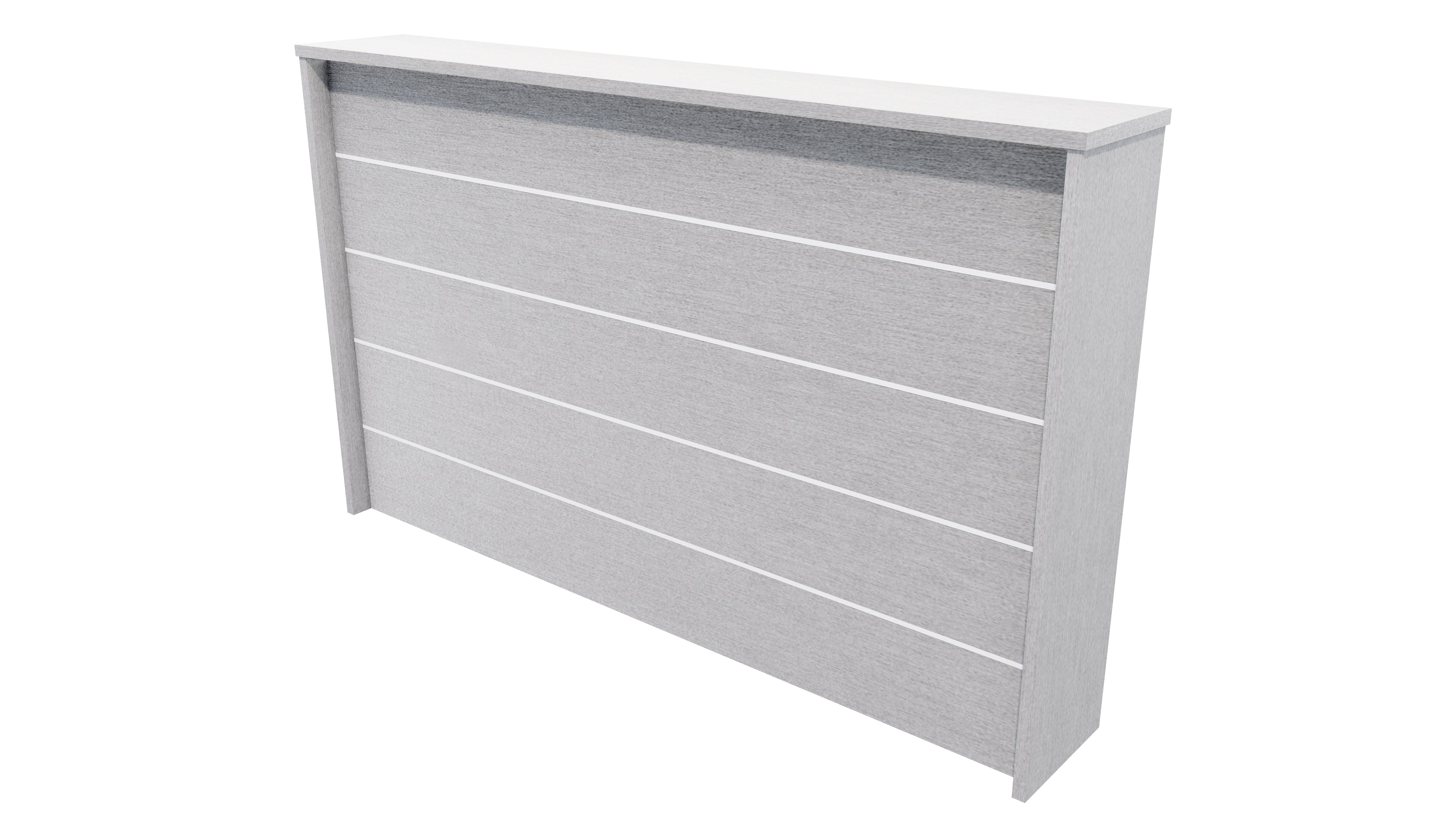 Flute Reception Desk 1800 Silver Haze