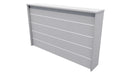 Flute Reception Desk 1800 Silver Strata
