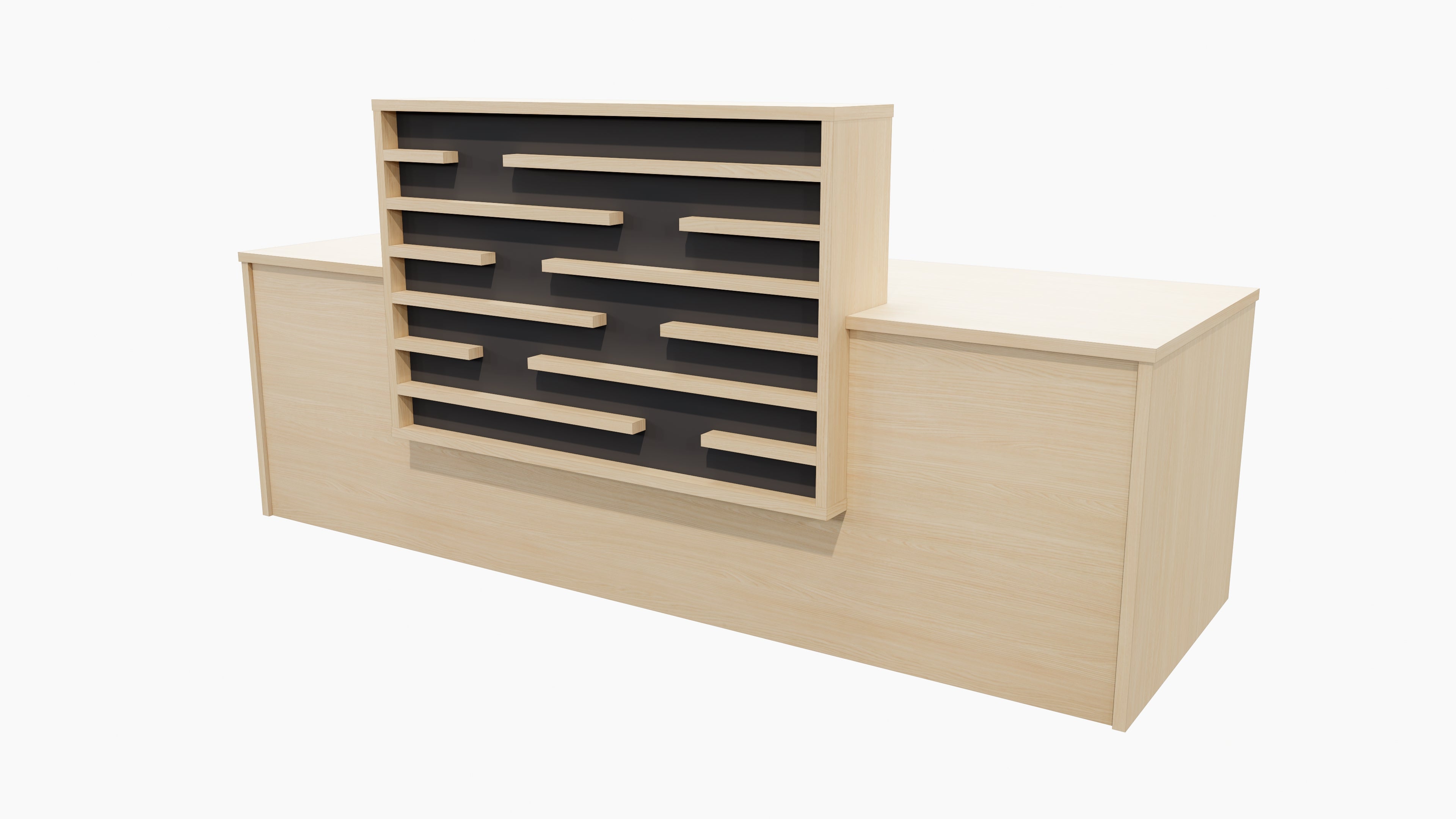 Marlborough Reception Desk Aged Ash + Black