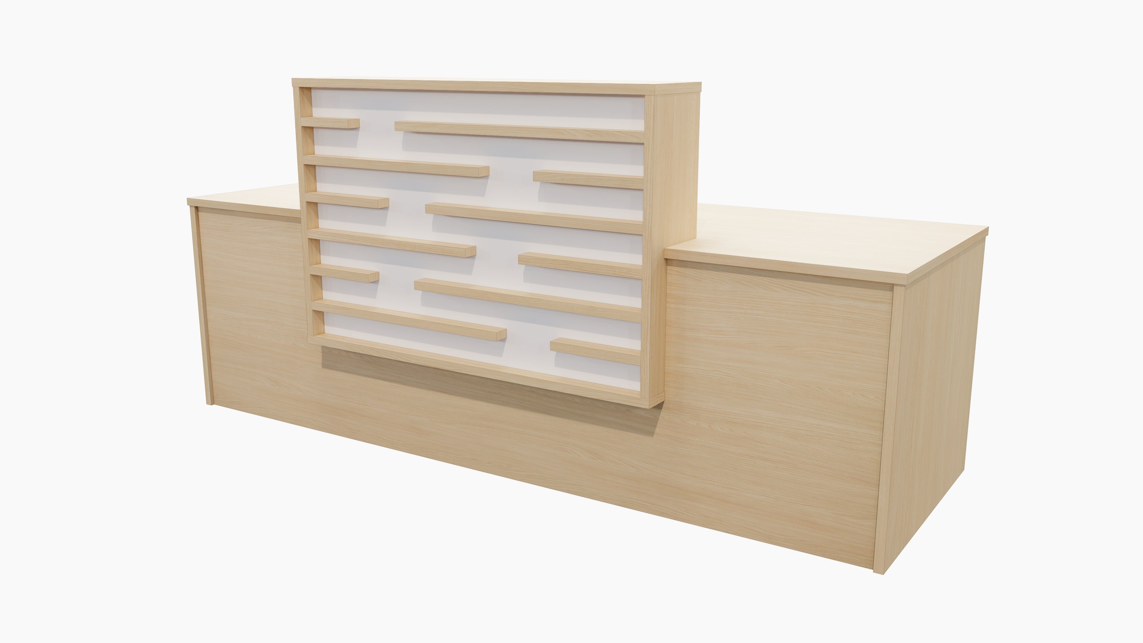 Marlborough Reception Desk Aged Ash + White
