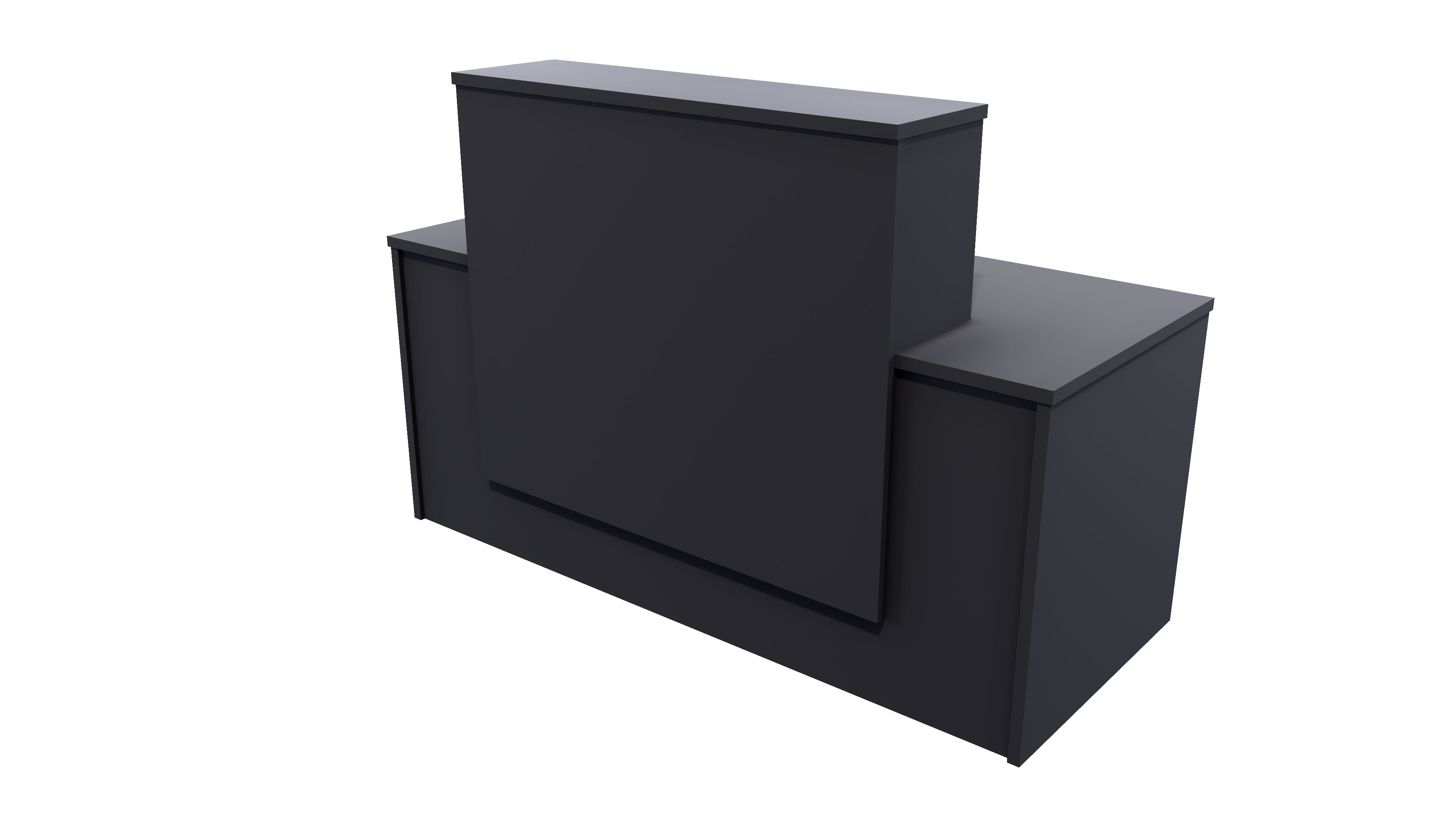 Milford Reception Desk 1500x700x1125 Black