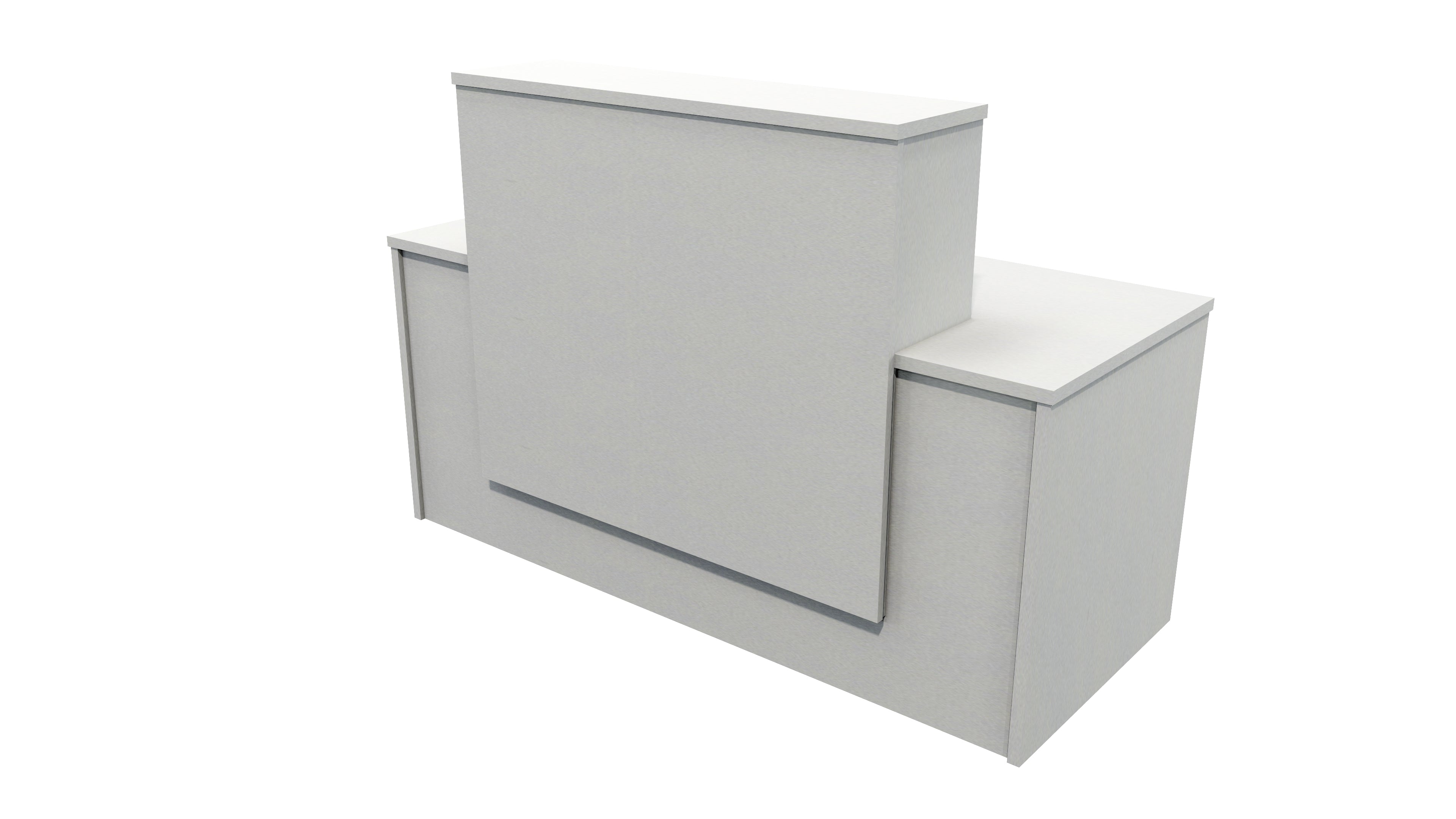 Milford Reception Desk 1700x700x1125 Seal Grey