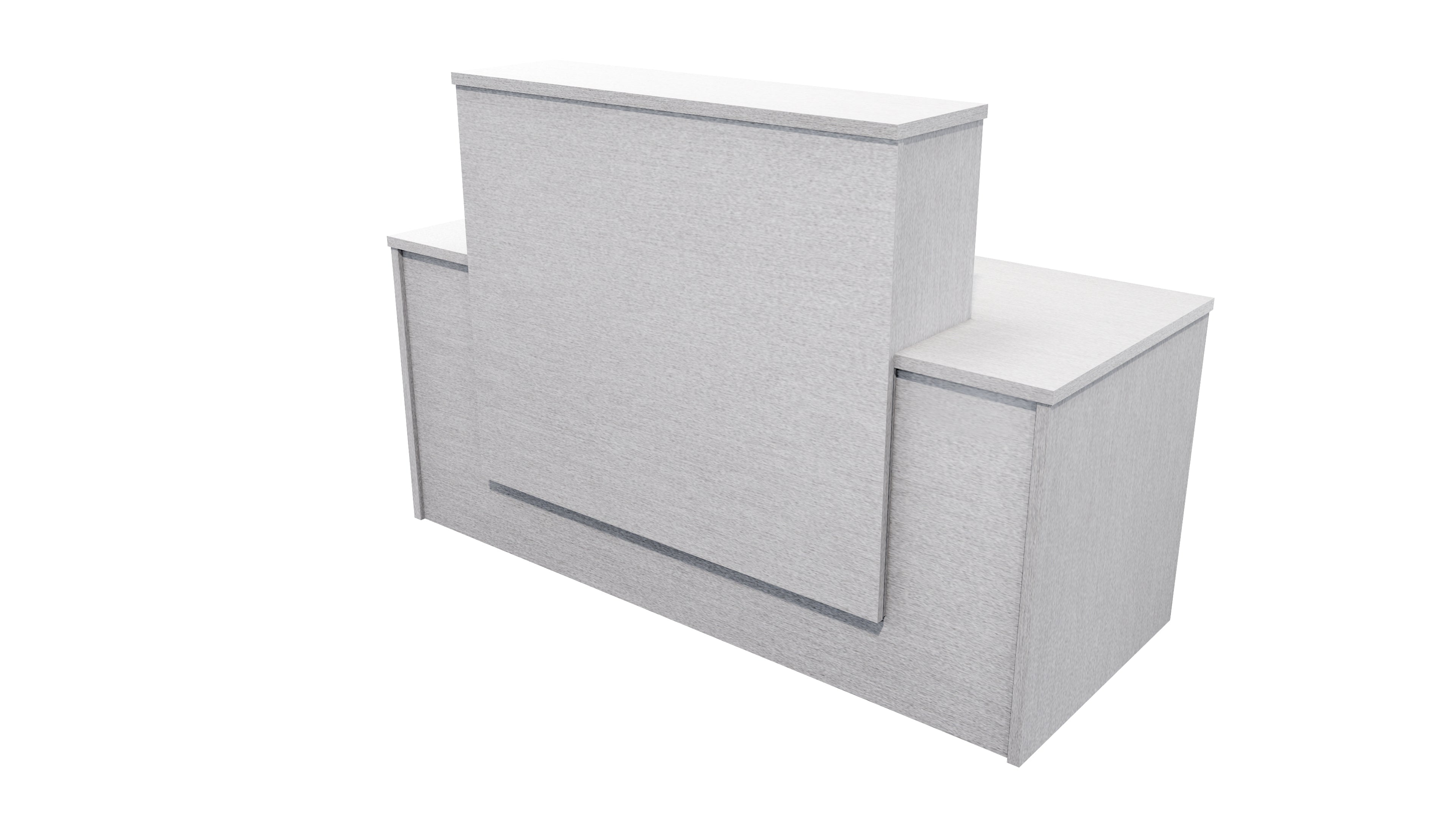 Milford Reception Desk 1200x700x1125 Silver Haze