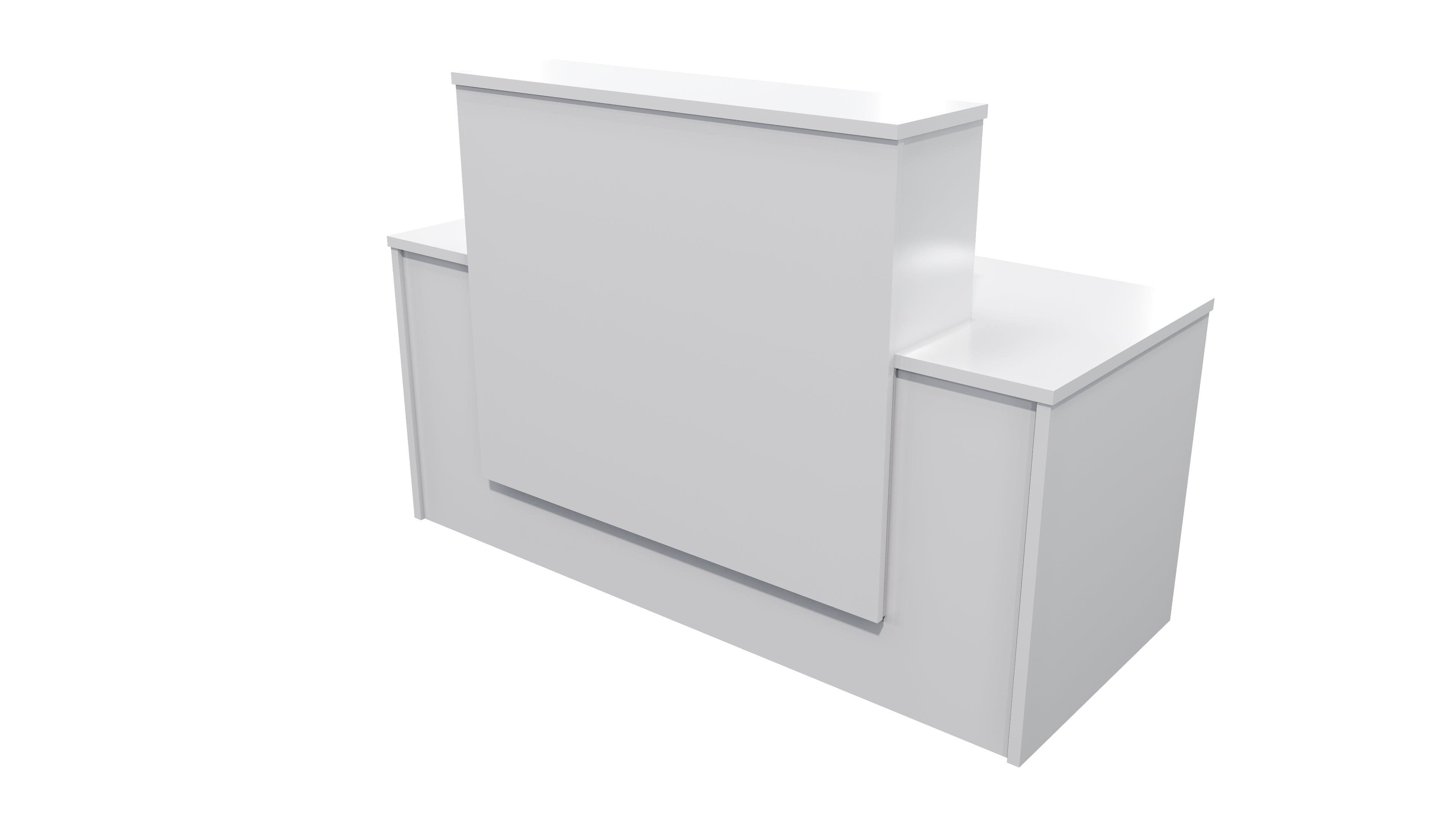 Milford Reception Desk 1500x700x1125 White