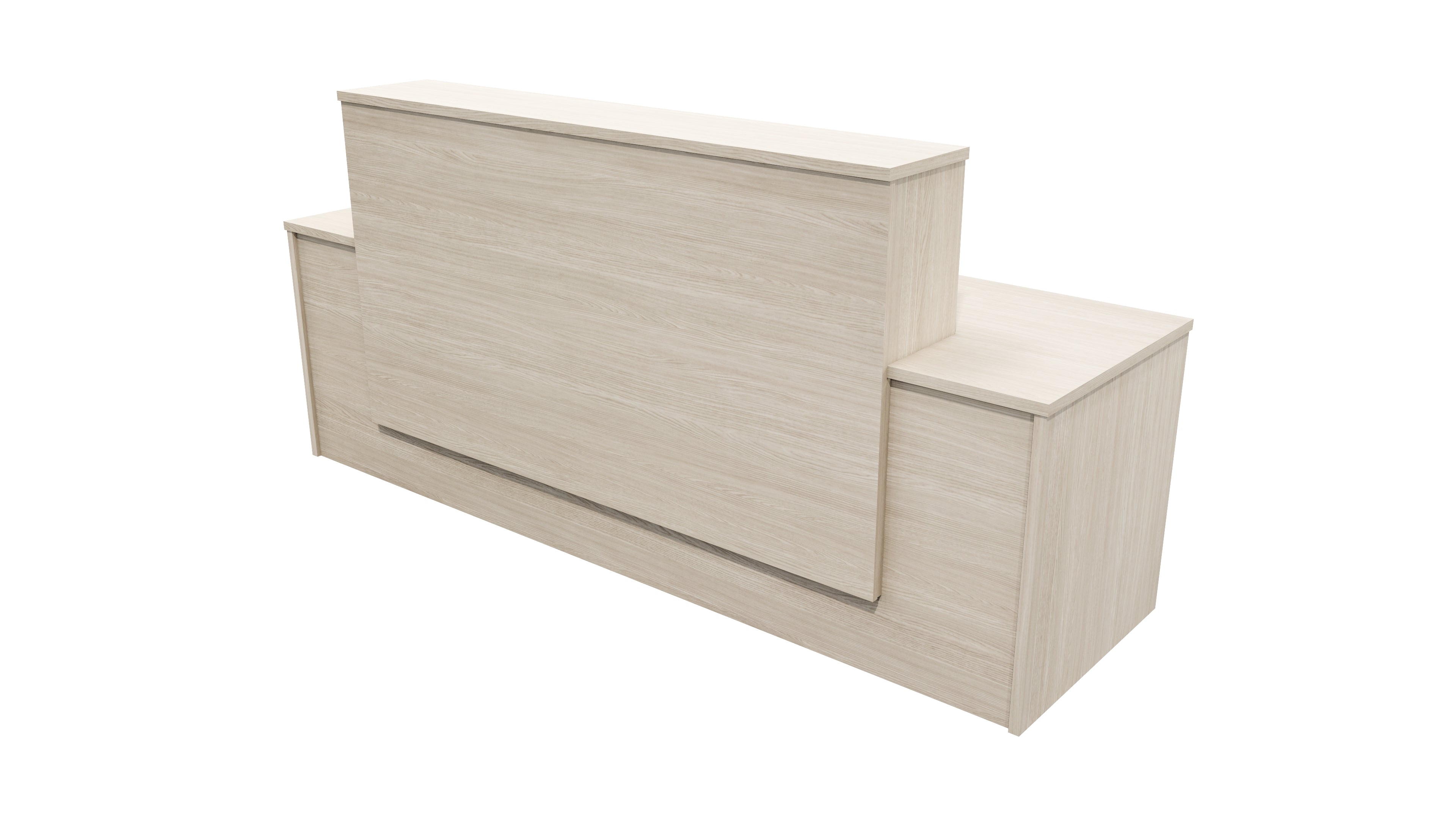 Milford Reception Desk 2400x700x1125 Aged Ash
