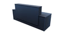 Milford Reception Desk 2400x700x1125 Char Blue