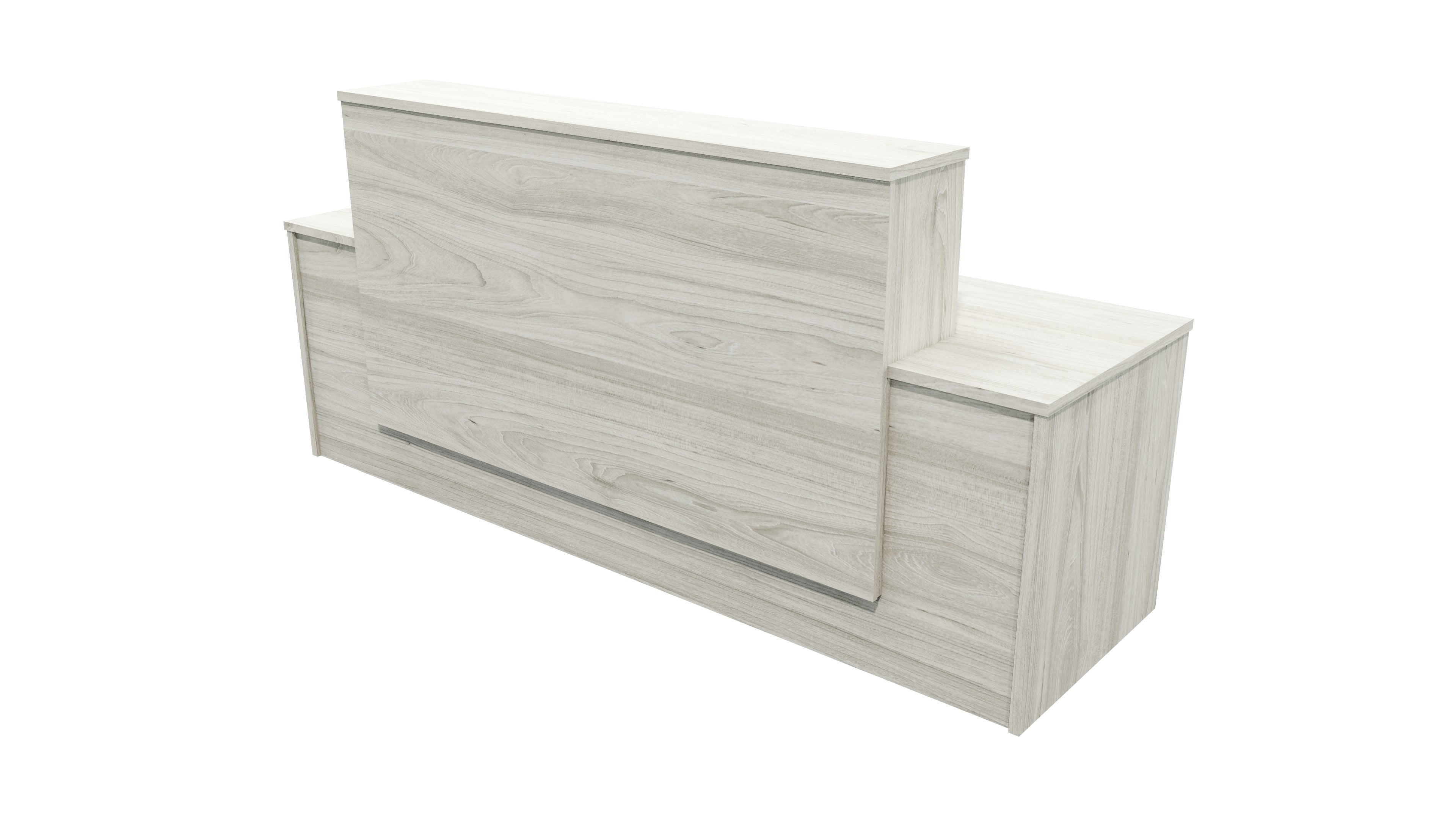 Milford Reception Desk 2400x700x1125 Coastal Elm