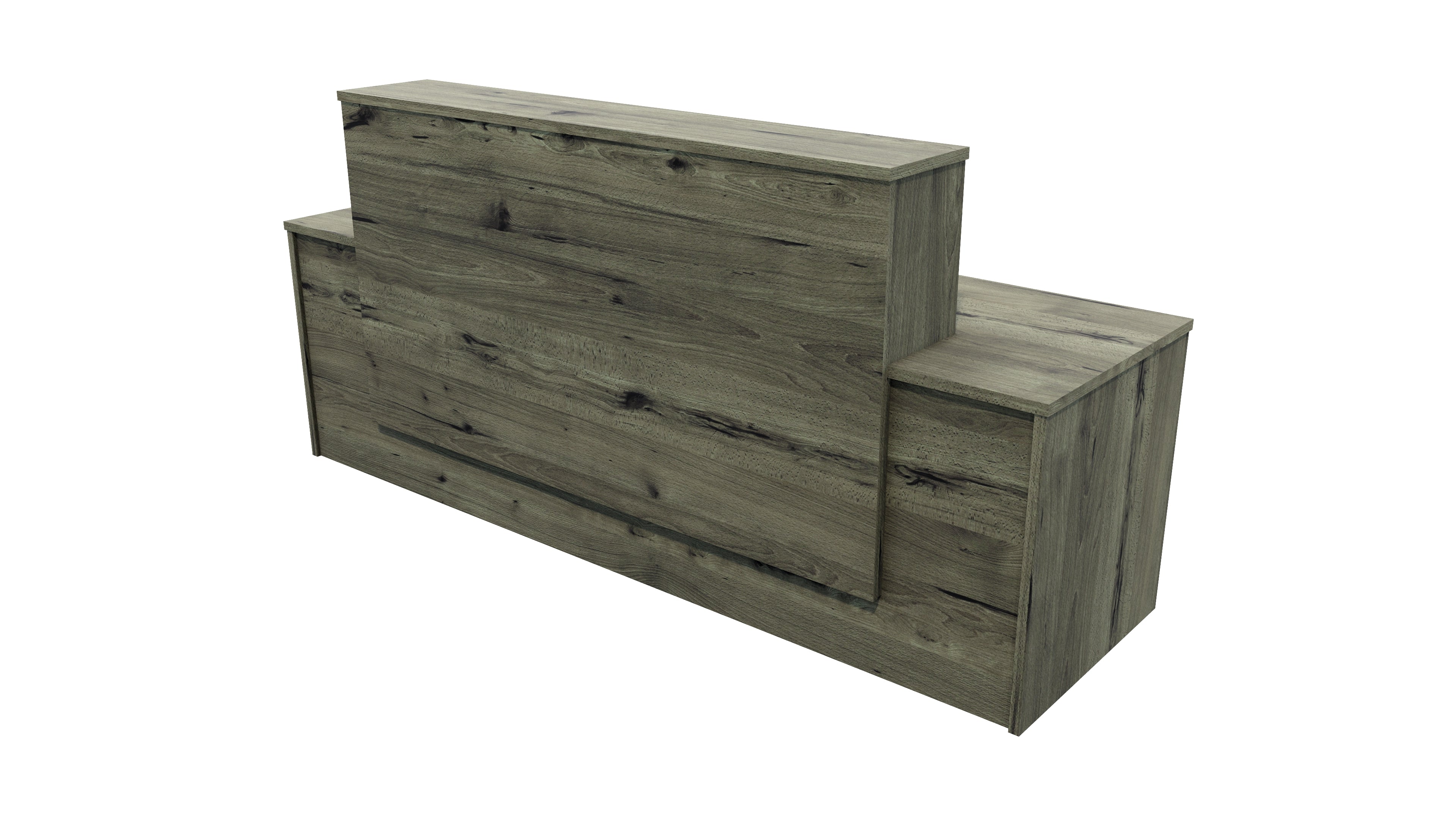 Milford Reception Desk 2400x700x1125 Coronet Beech