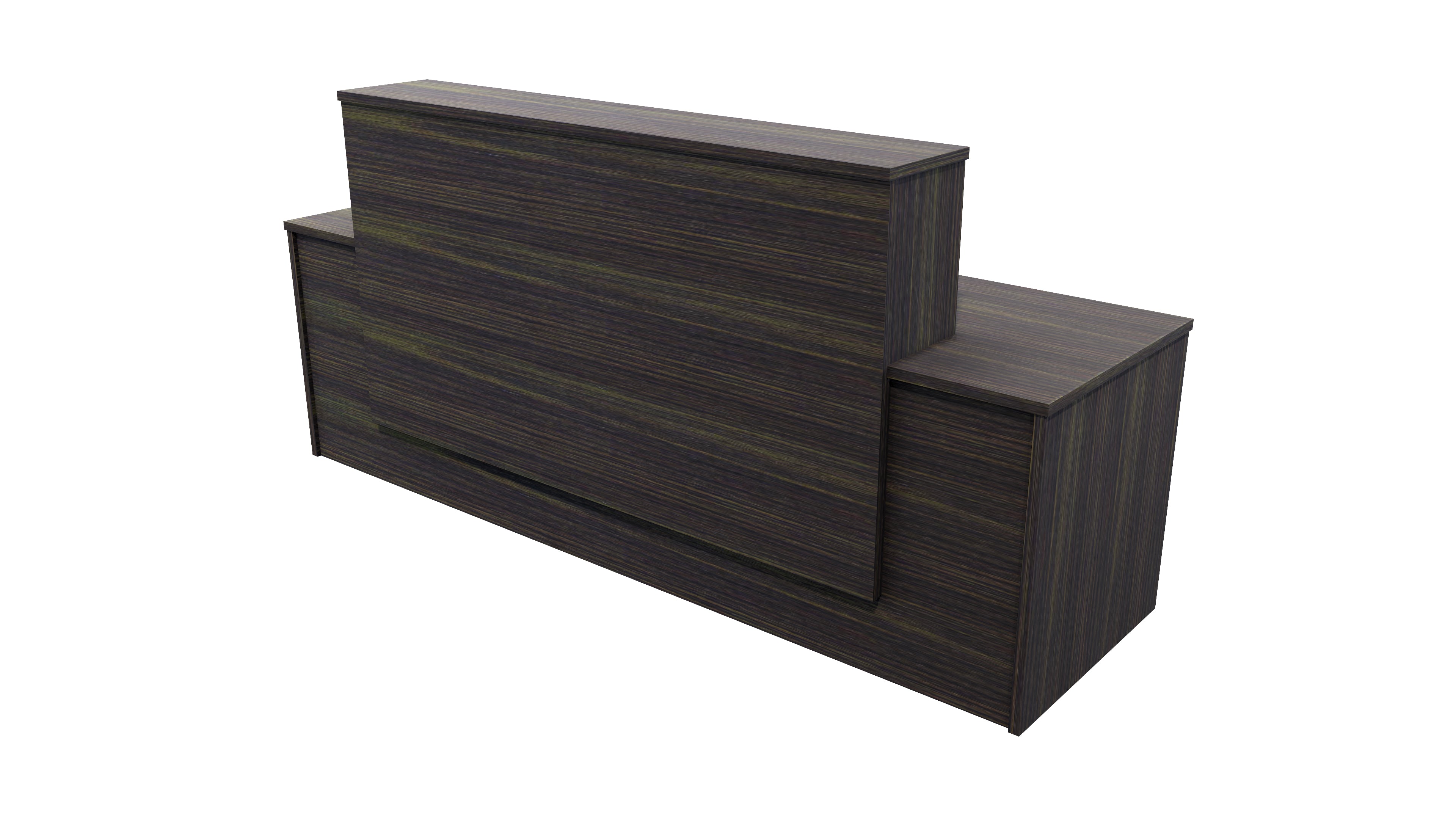 Milford Reception Desk 2400x700x1125 Dark Oak