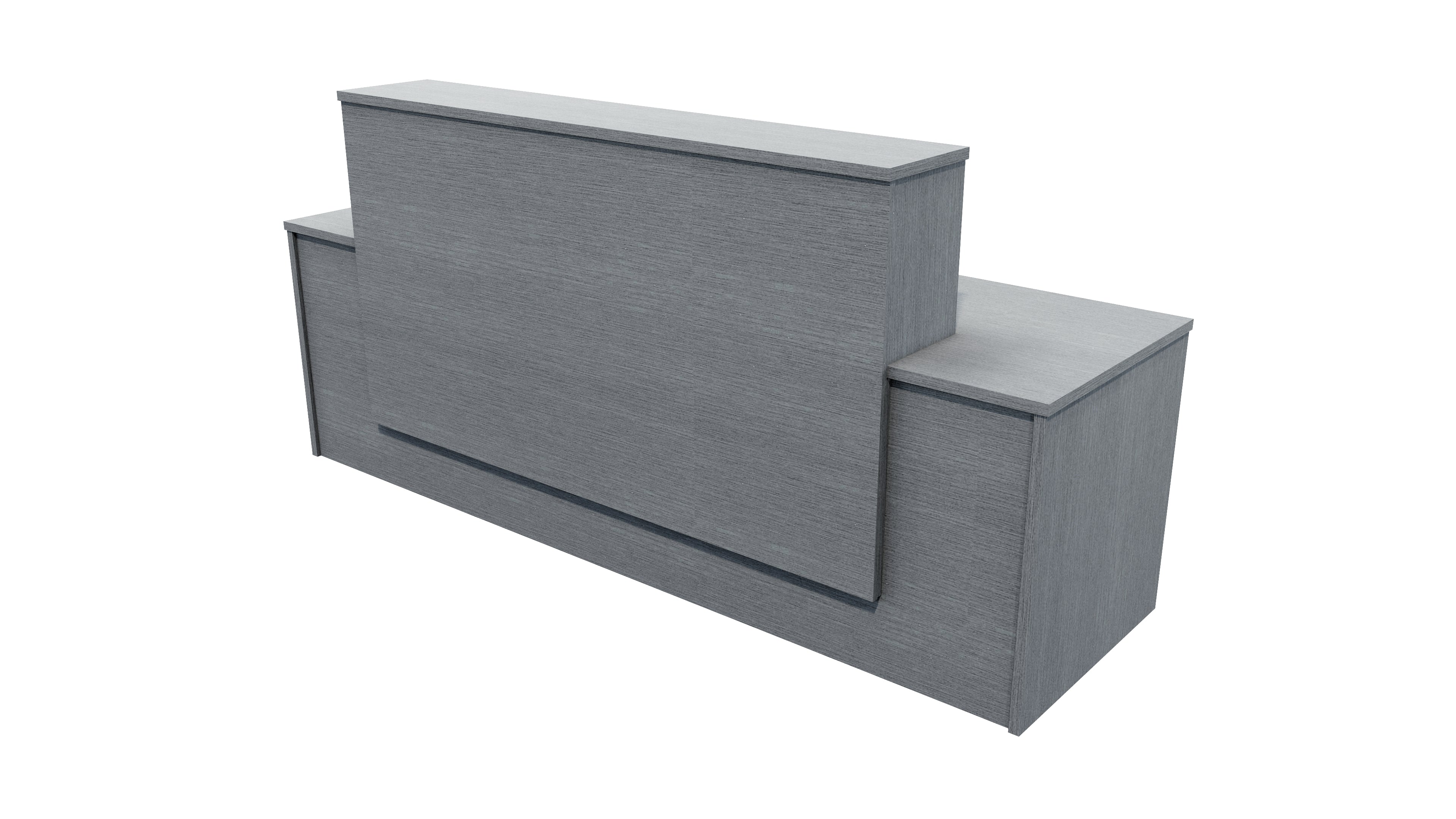 Milford Reception Desk 2400x700x1125 New Graphite