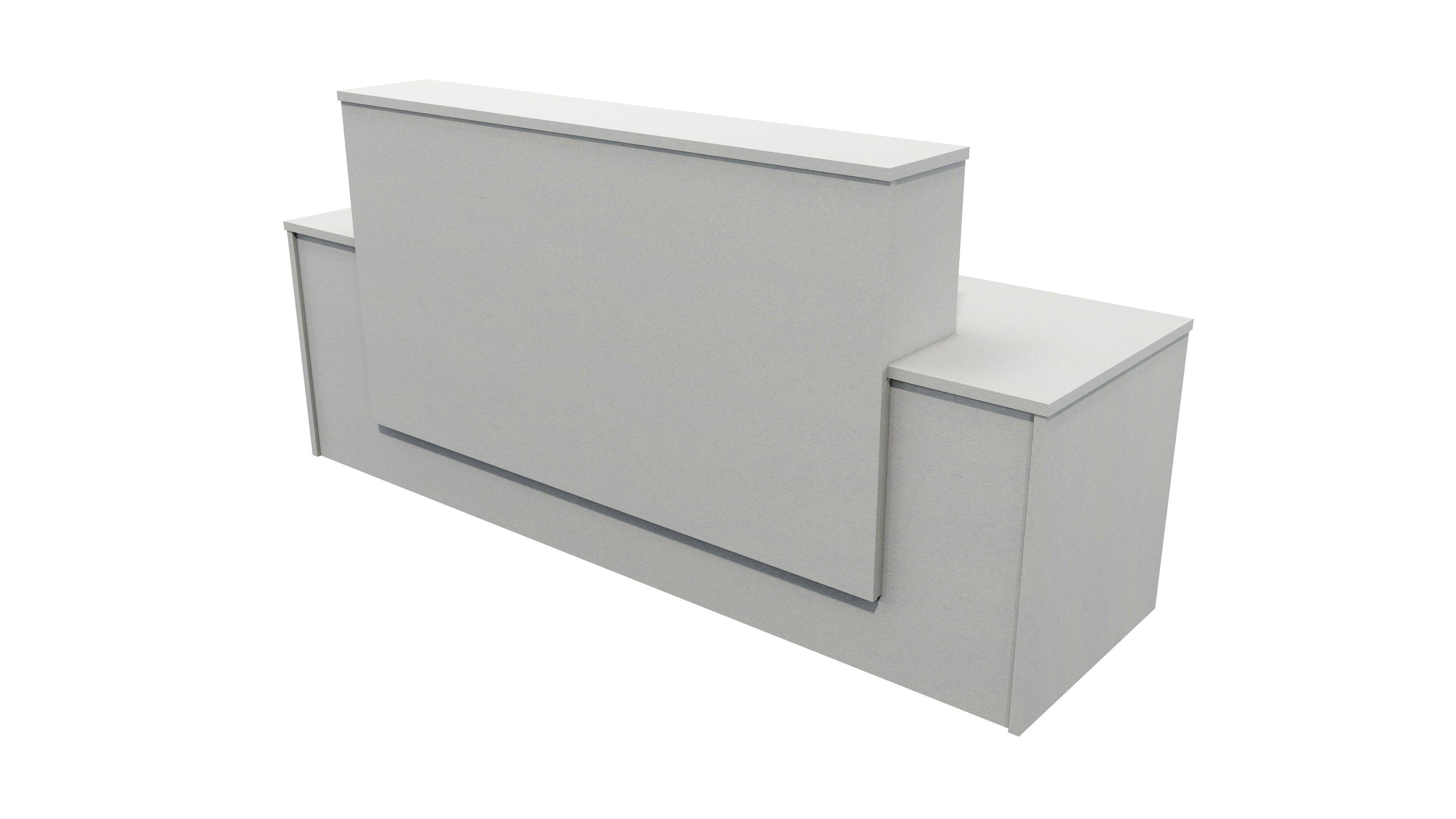Milford Reception Desk 2400x700x1125 Seal Grey