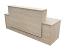 Milford Reception Desk 2400x700x1125 Seasoned Oak