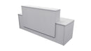 Milford Reception Desk 2400x700x1125 Silver Strata