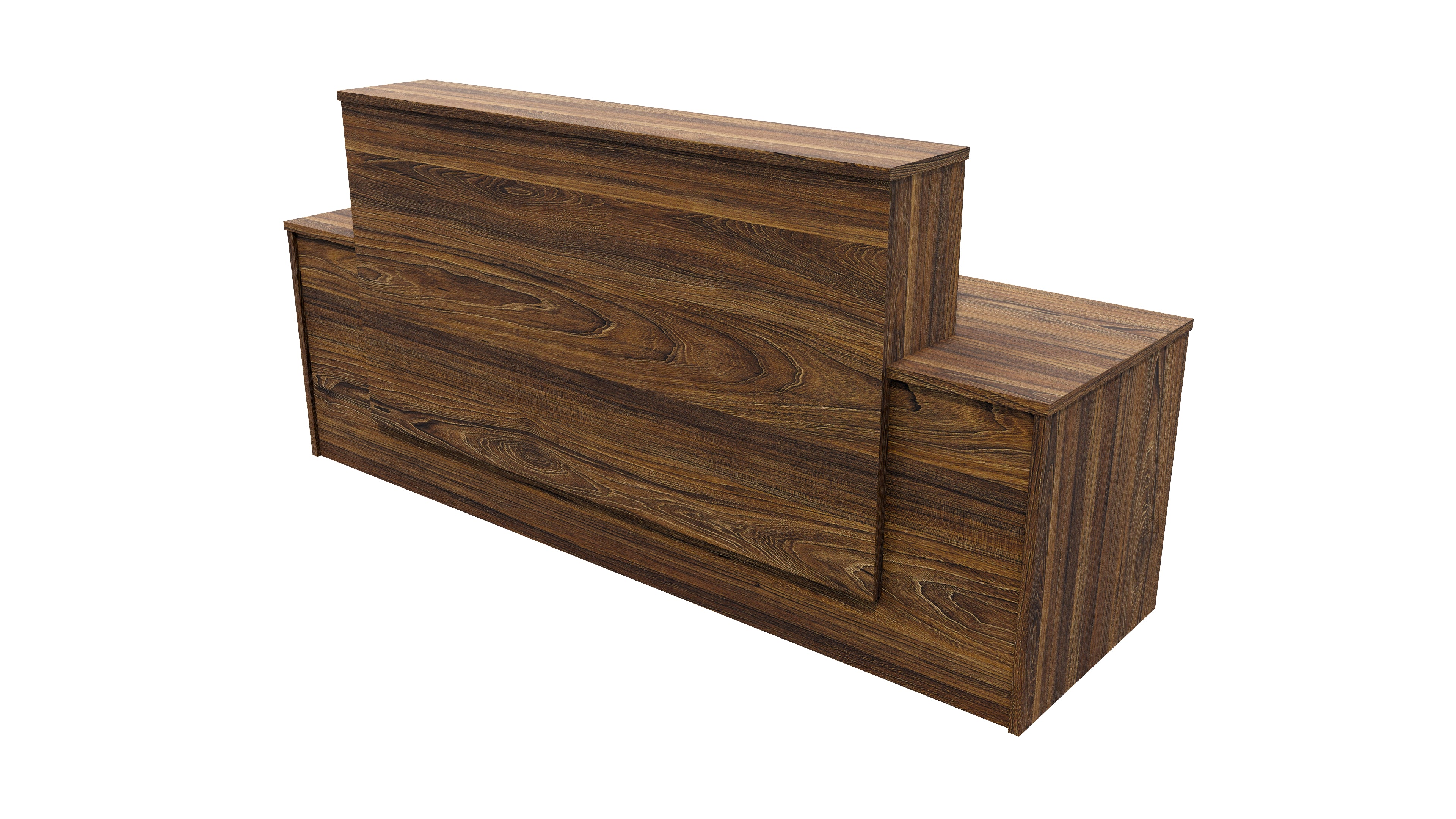 Milford Reception Desk 2400x700x1125 Tasman Elm