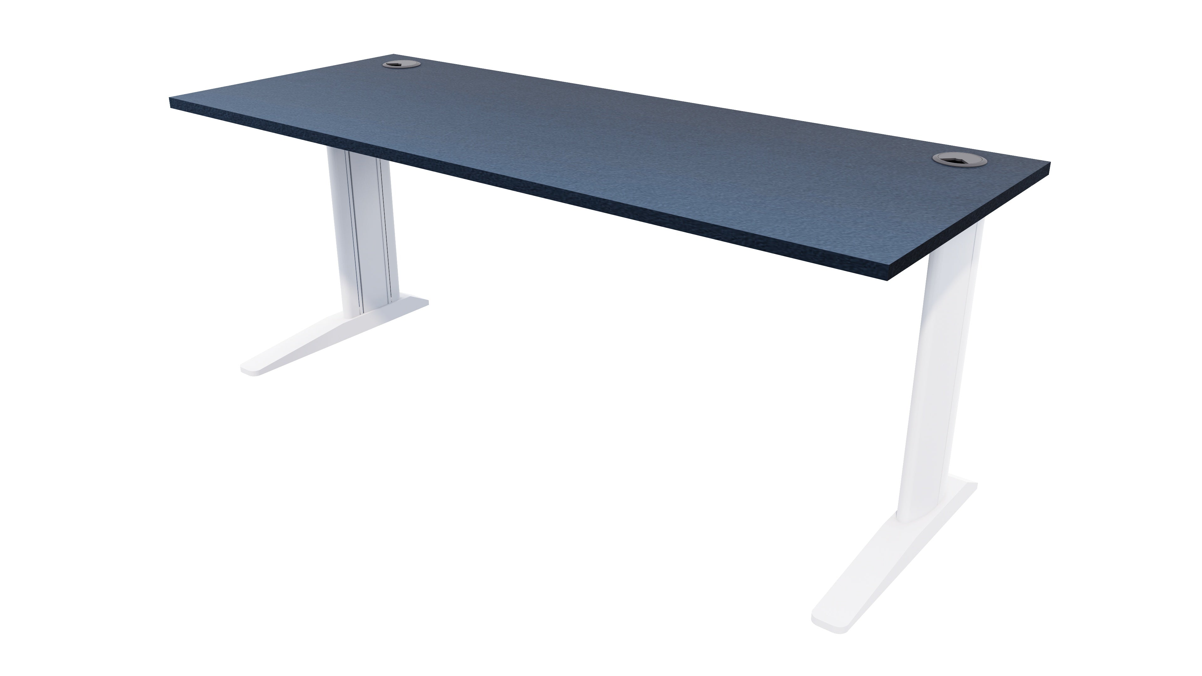 Mirage Fixed Height Desk 1500x600 Char Blue