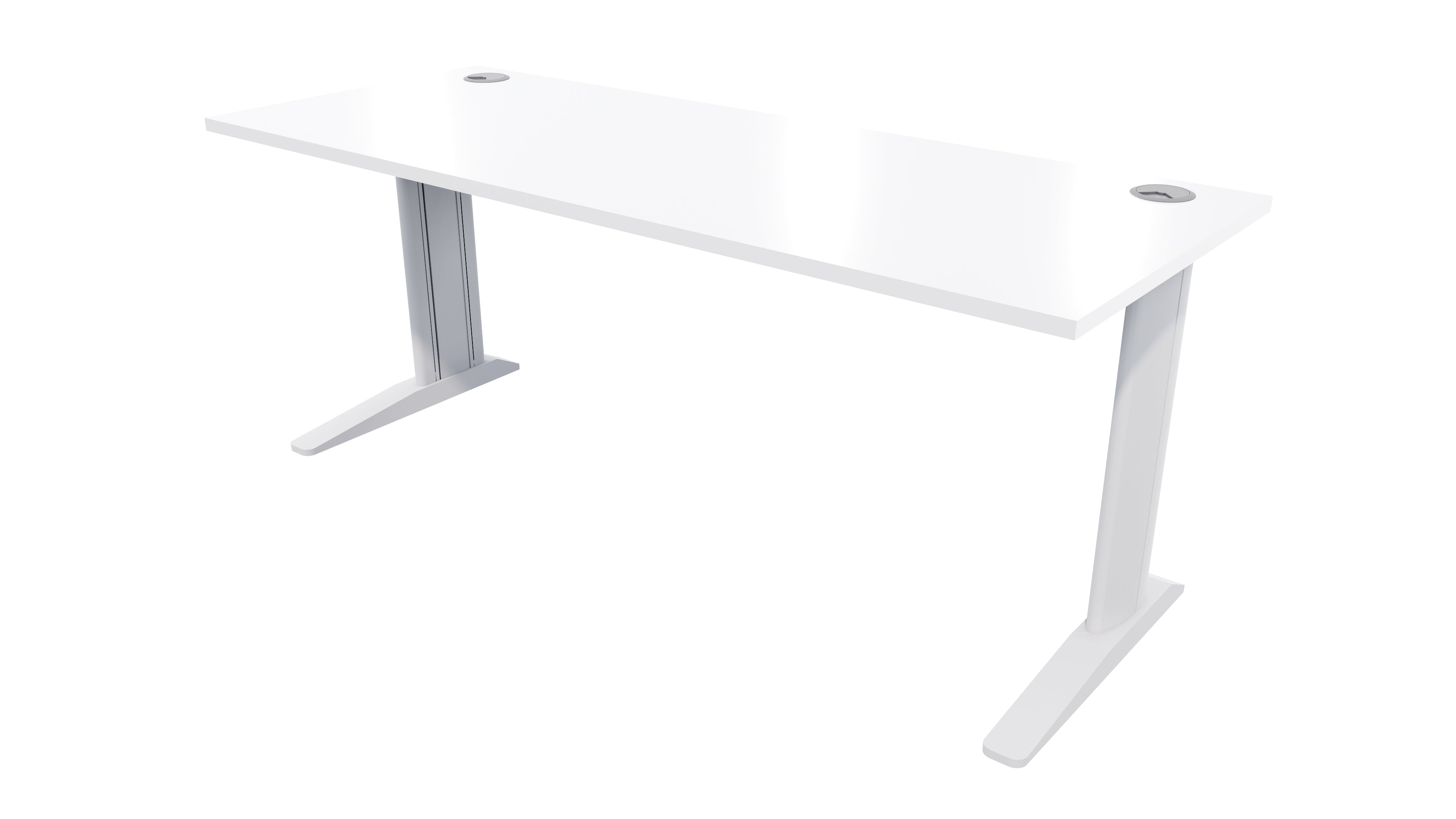 Mirage Fixed Height Desk 1500x600 White