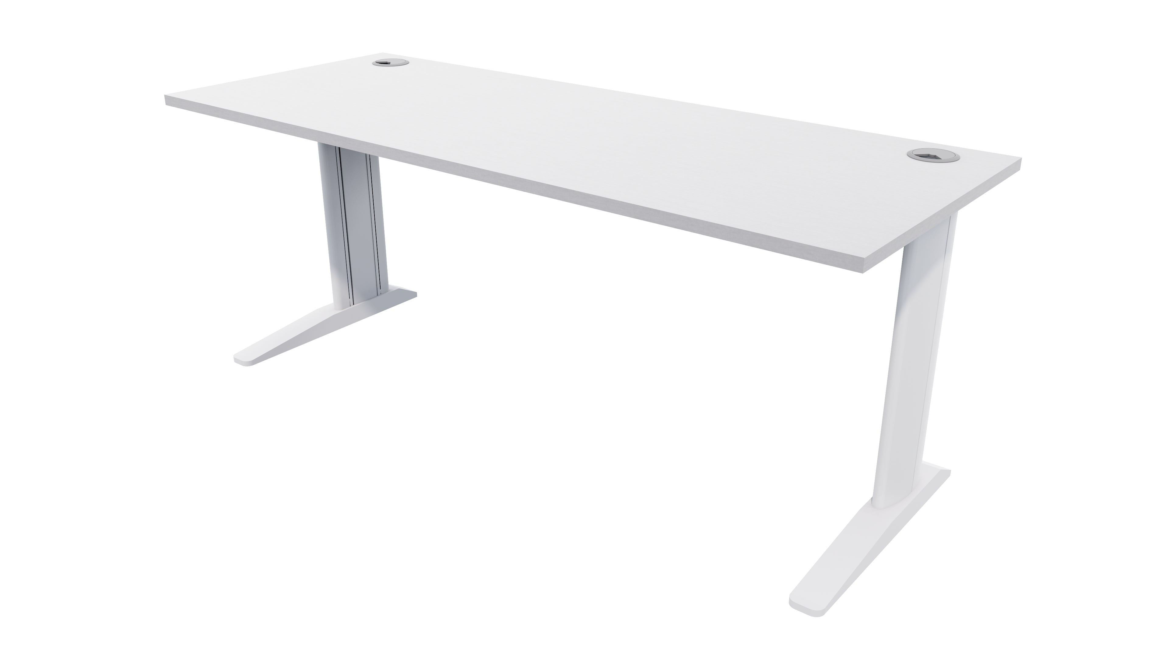 Mirage Fixed Height Desk 1800x700 Silver Strata