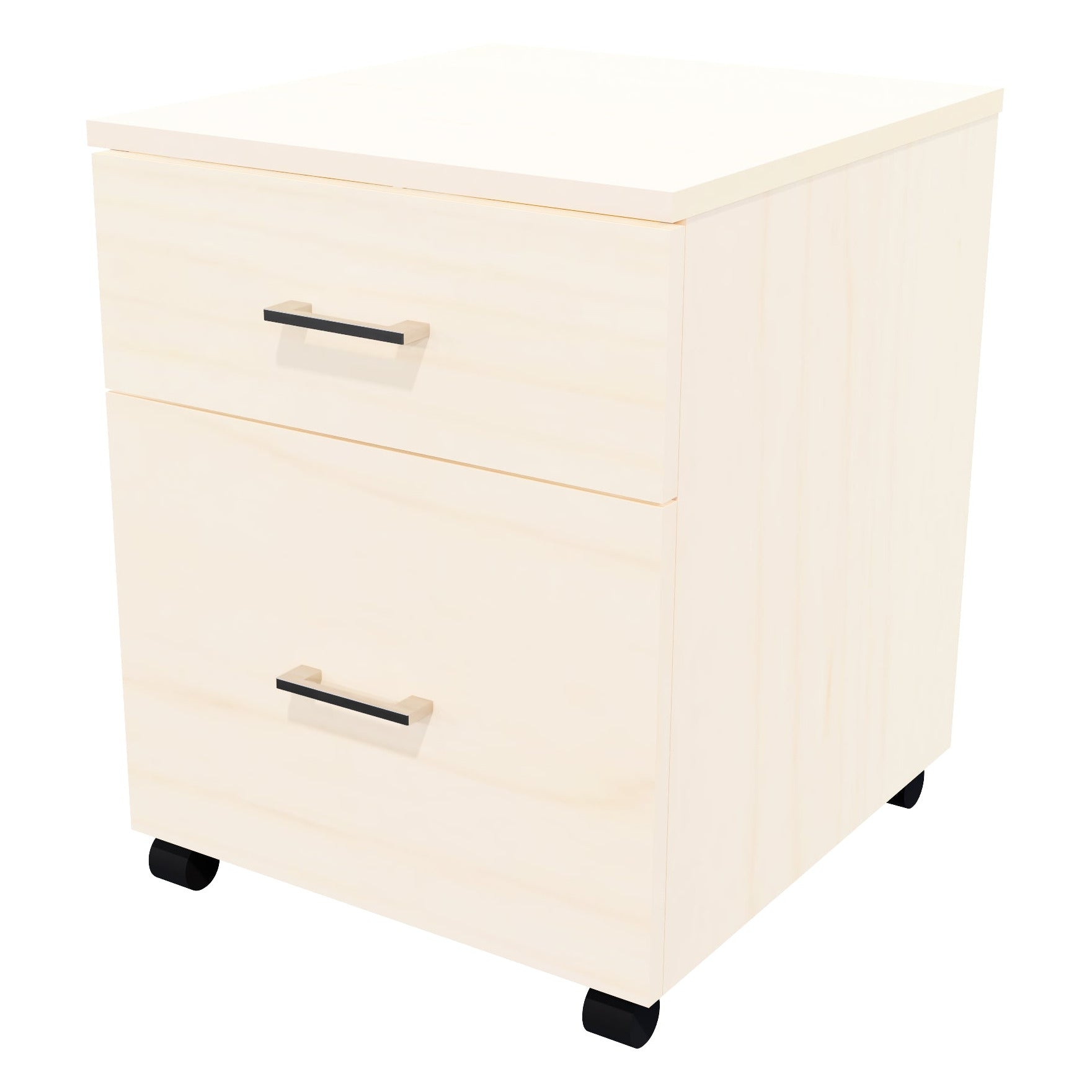 Mirage 1 File 1 Drawer Mobile Drawer Locking Washed Maple