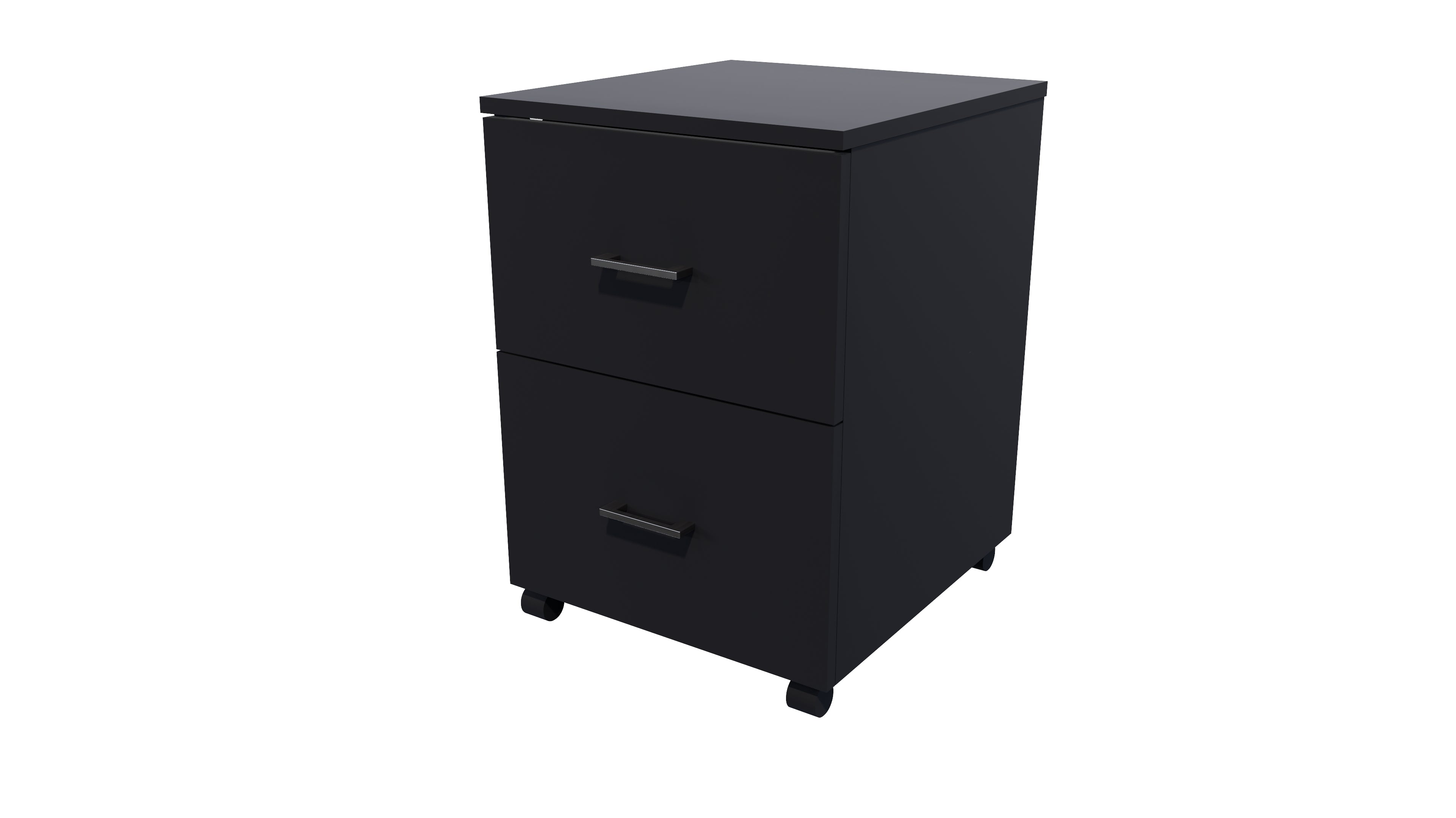 2 File Mobile Drawer Standard Black