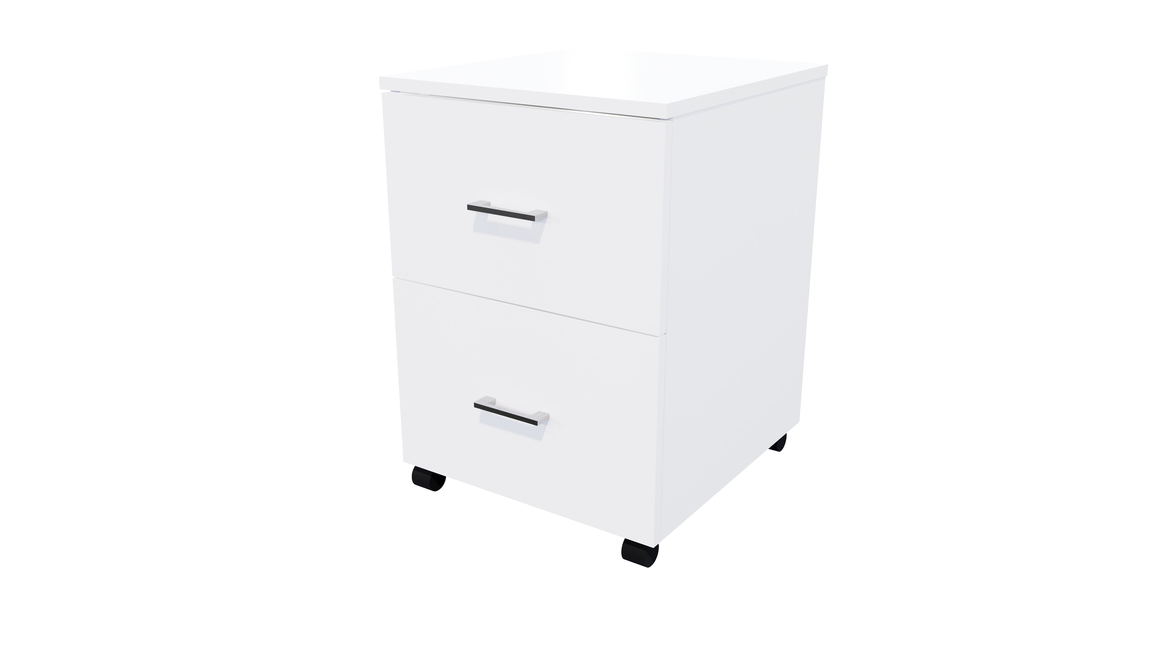 2 File Mobile Drawer Standard White
