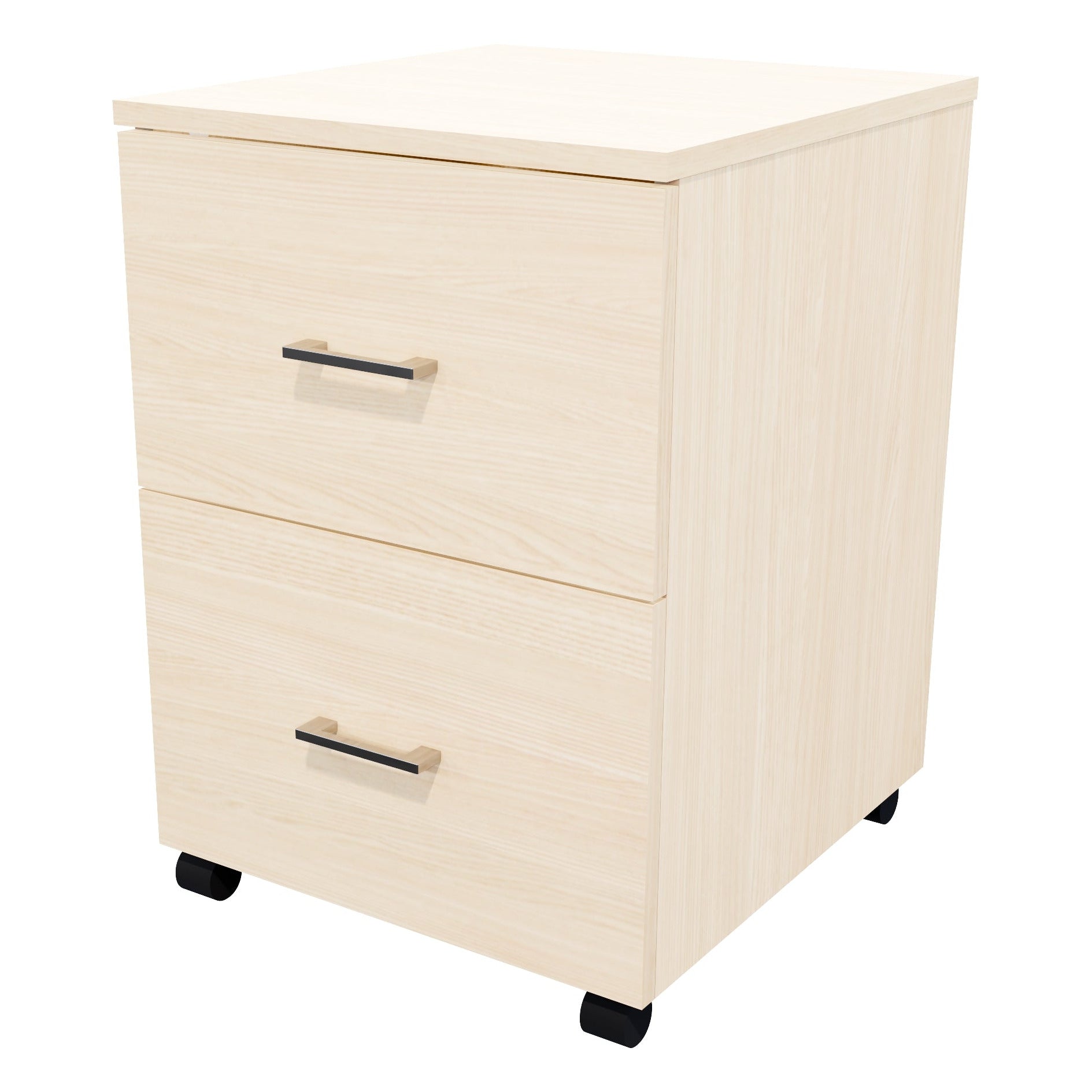 2 File Mobile Drawer Locking Aged Ash