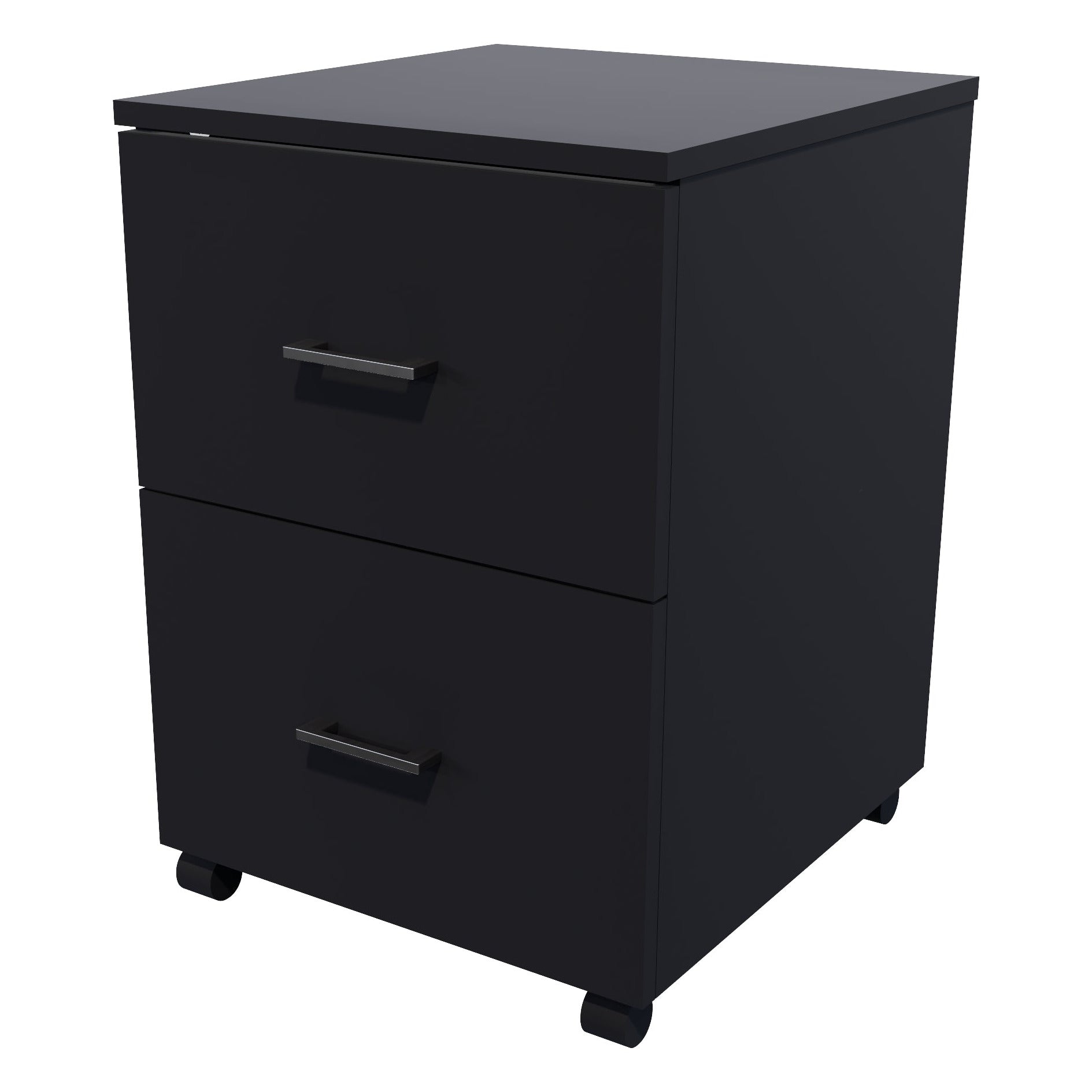 2 File Mobile Drawer Locking Black