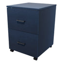 2 File Mobile Drawer Locking Char Blue